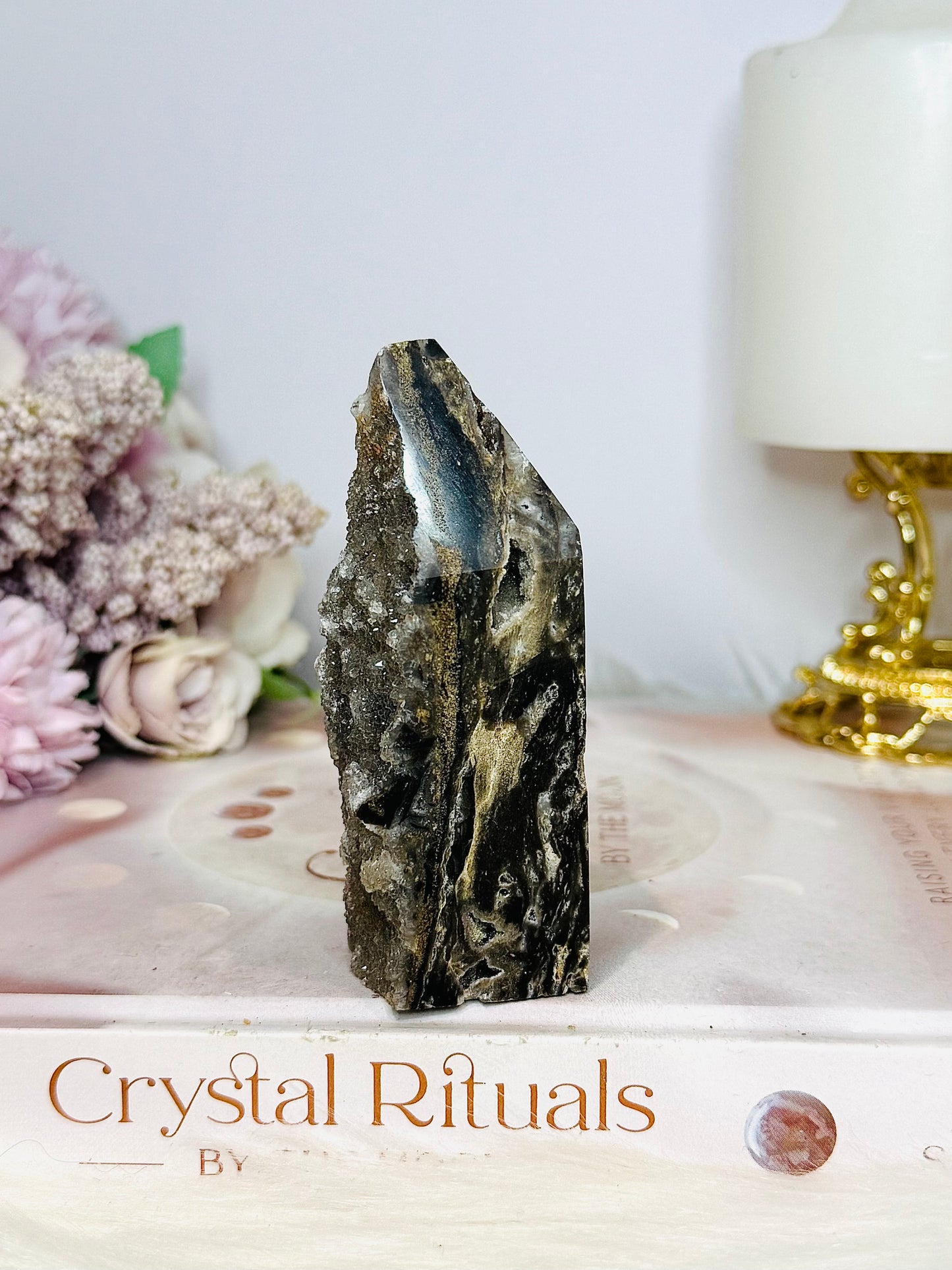 Druzy Sphalerite Tower 9cm