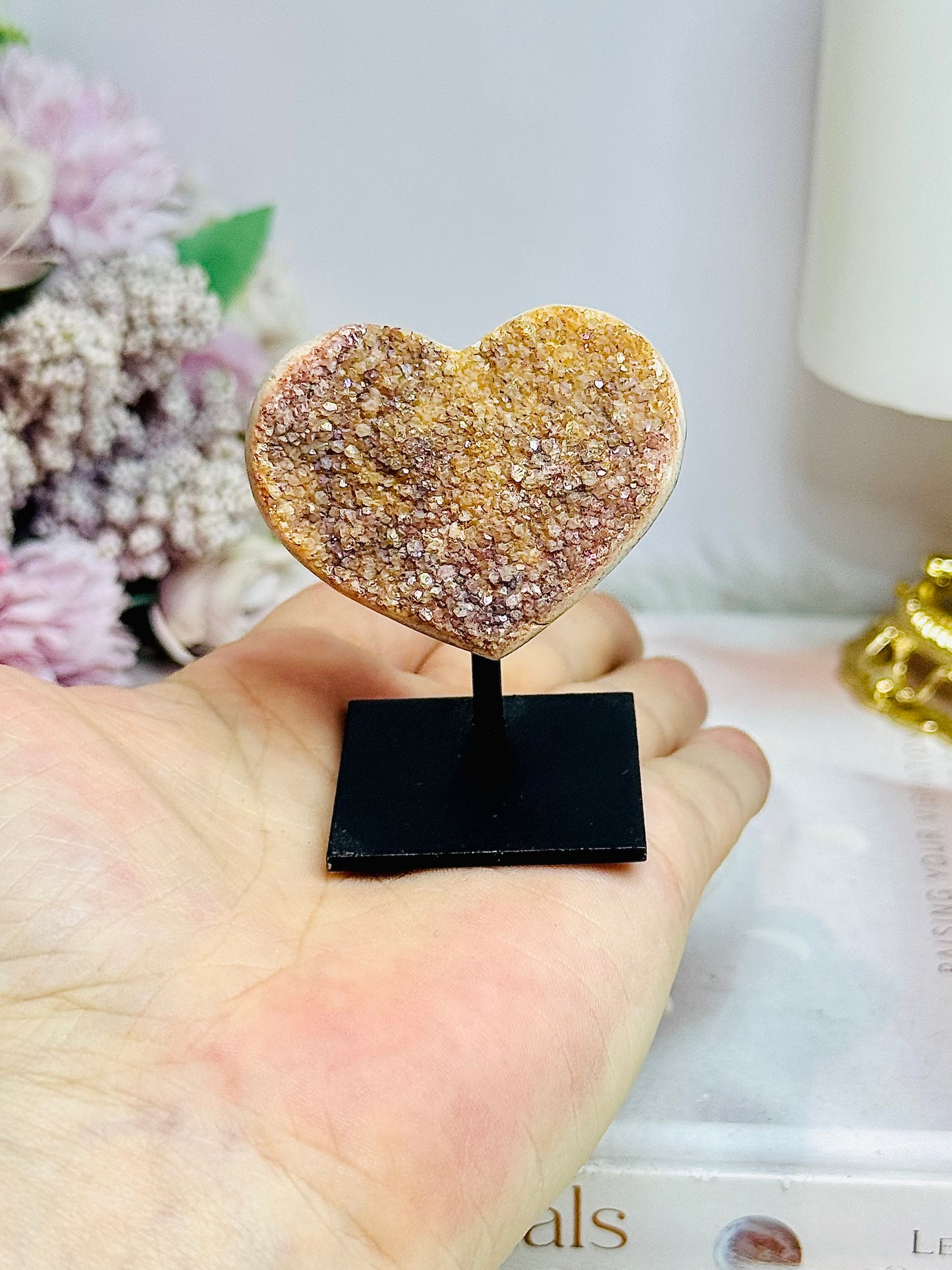 Amethyst Carved Heart On Stand From Brazil 6cm