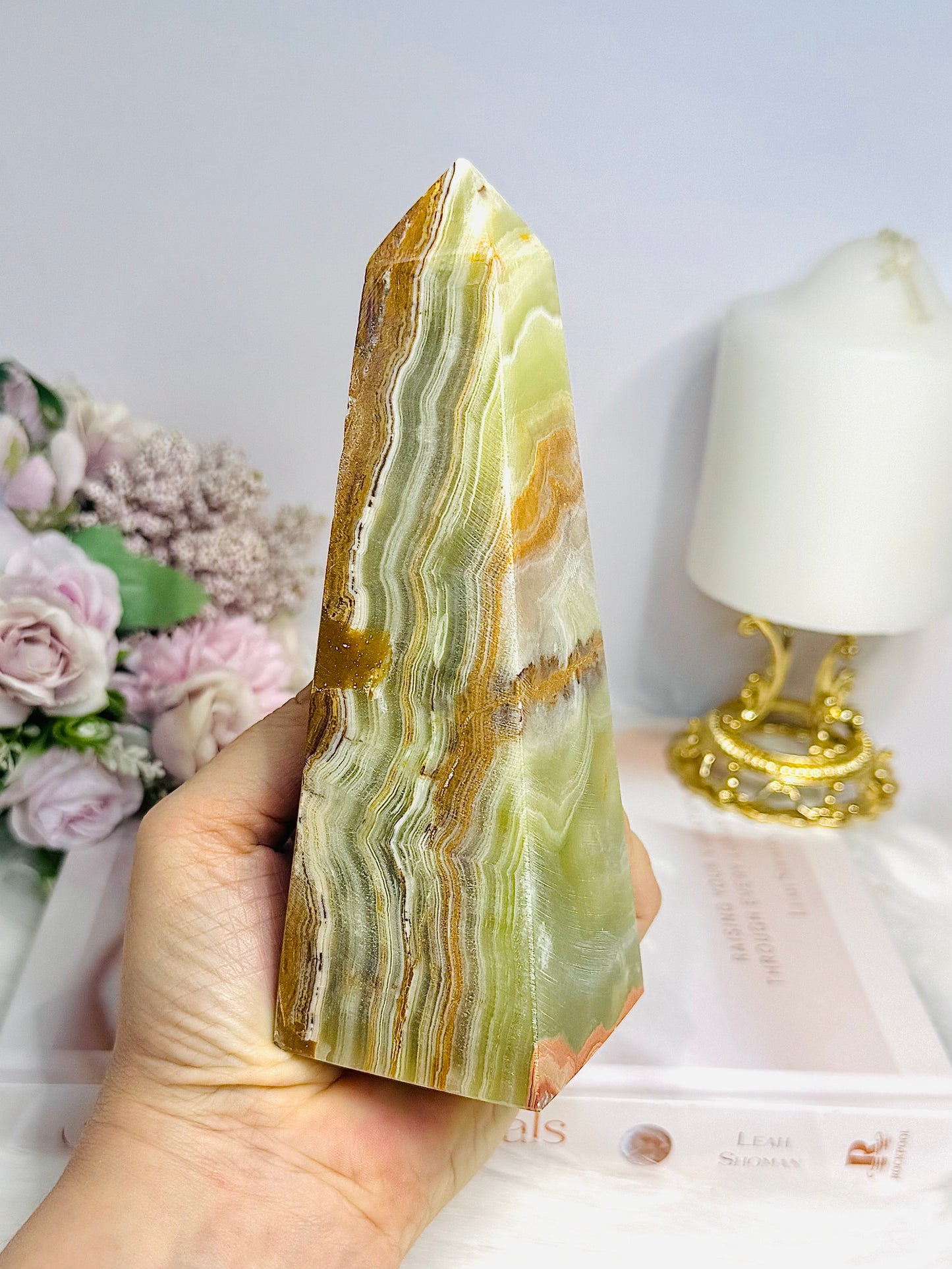 Green Onyx Chunky Tower | Obelisk 15cm 571g