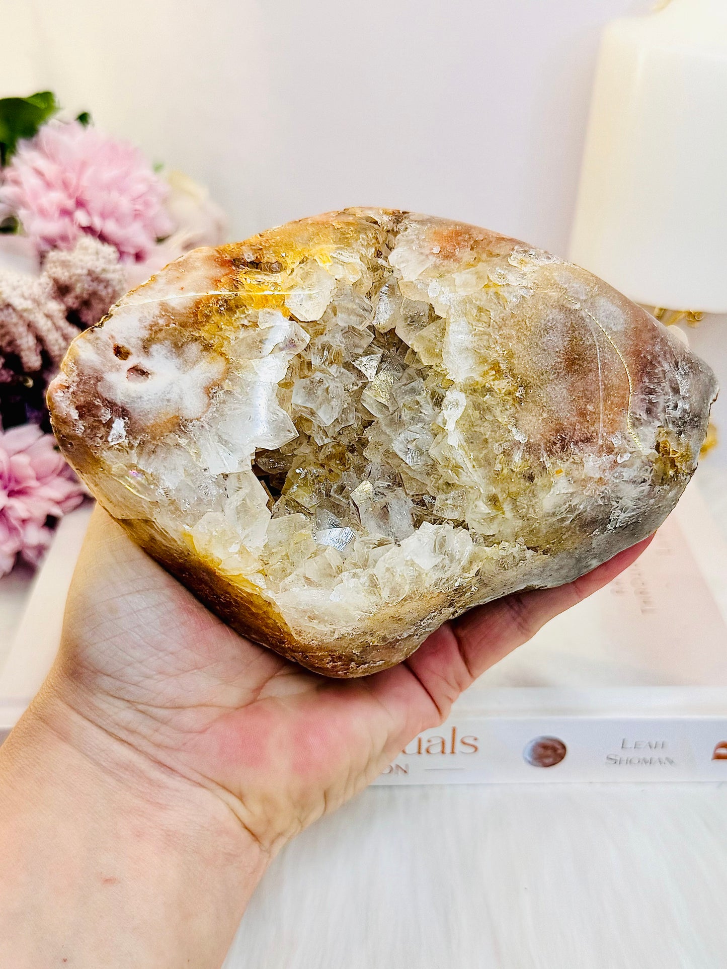 Large Natural 13cm 691 Pink Amethyst Druzy Freeform