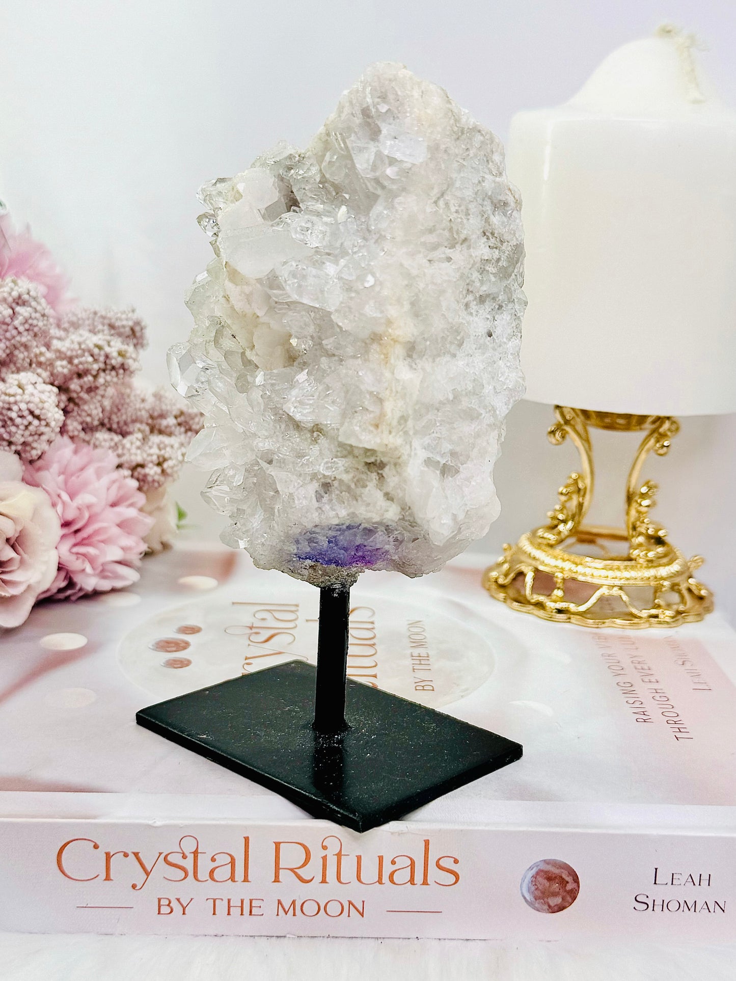 Natural Large Clear Quartz Cluster on Stand 14.5cm 482grams