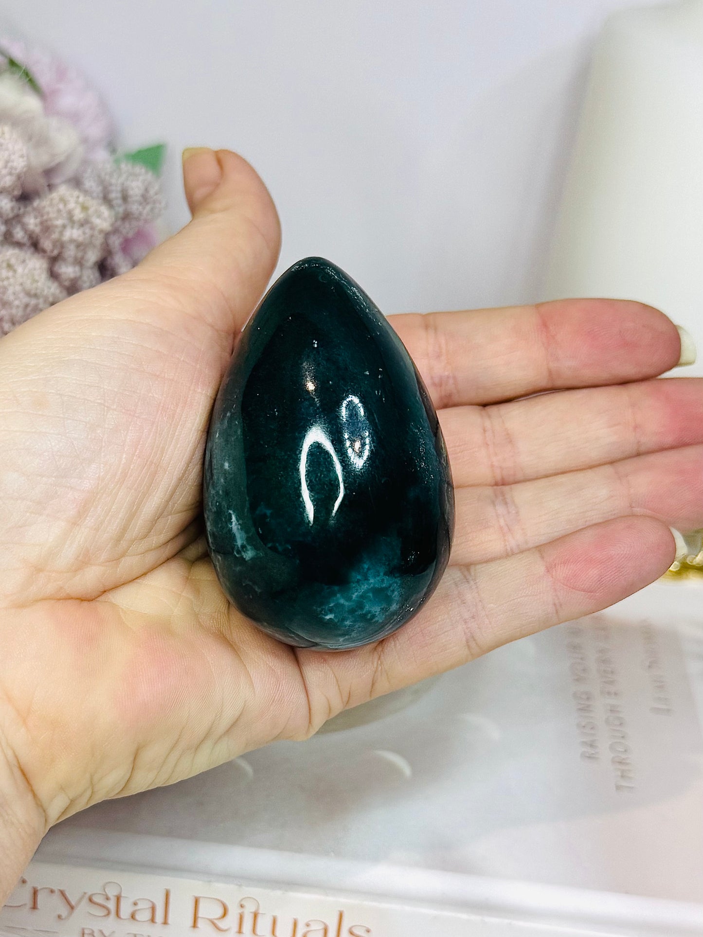 Large Bloodstone Egg on Stand 6.5cm