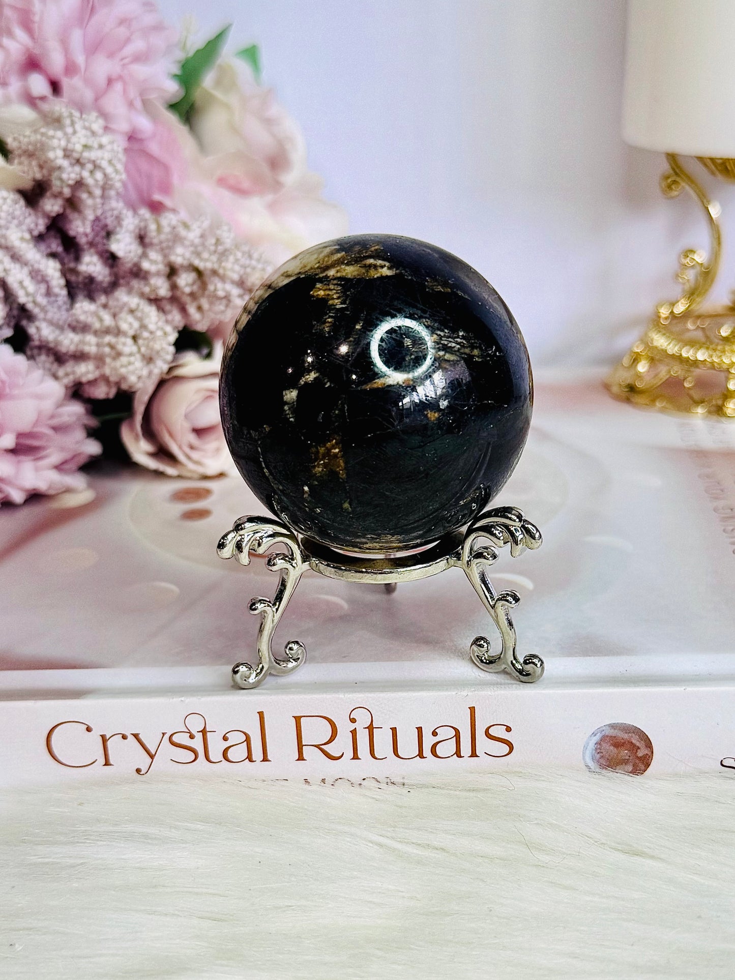 Rare Natural Purpurite Sphere On Stand 202grams