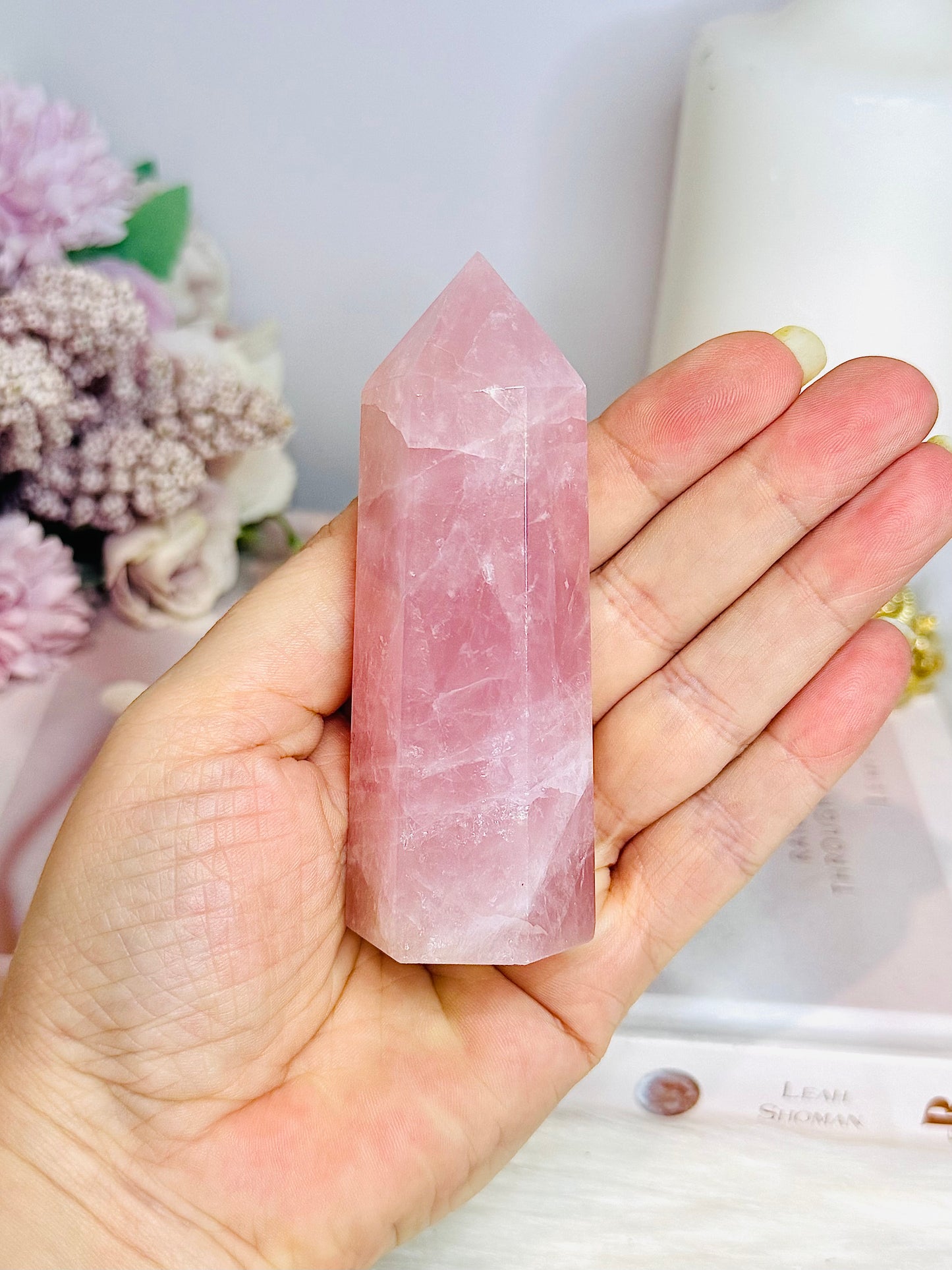 High Grade Rose Quartz Tower 10cm