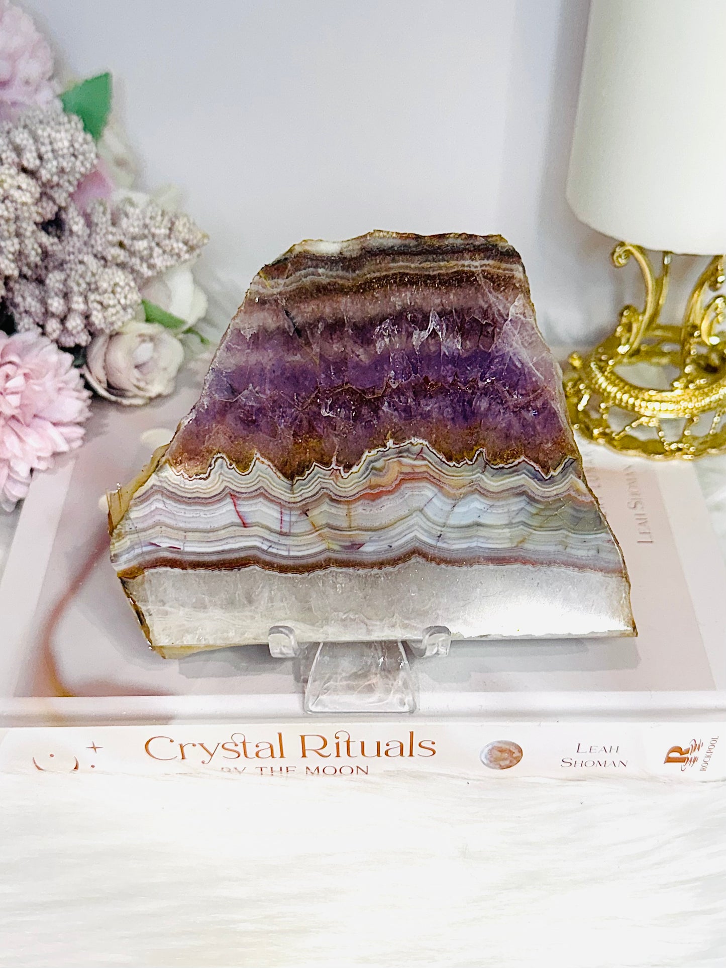 Natural Crazy Lace Amethyst Slab 12.5cm