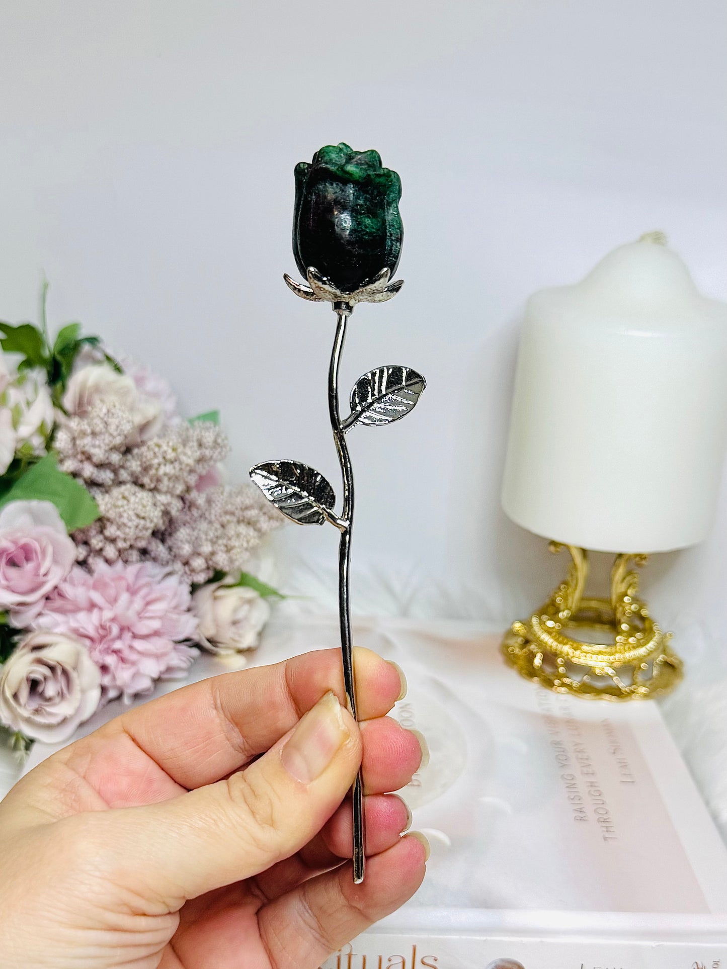 Ruby in Zoisite Forever Rose 15cm