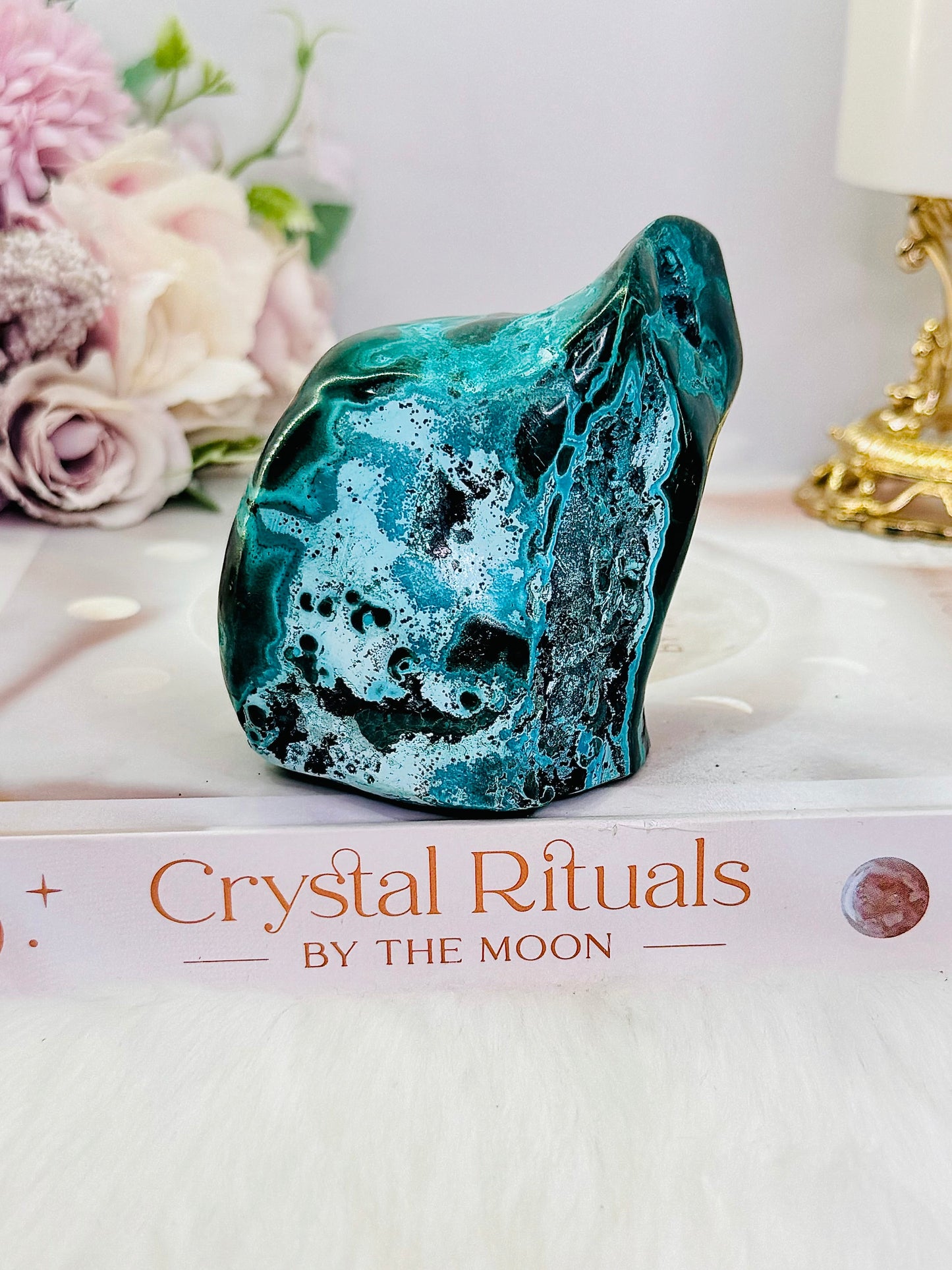 Large Malachite | Chrysocolla Polished Natural Freeform 415grams