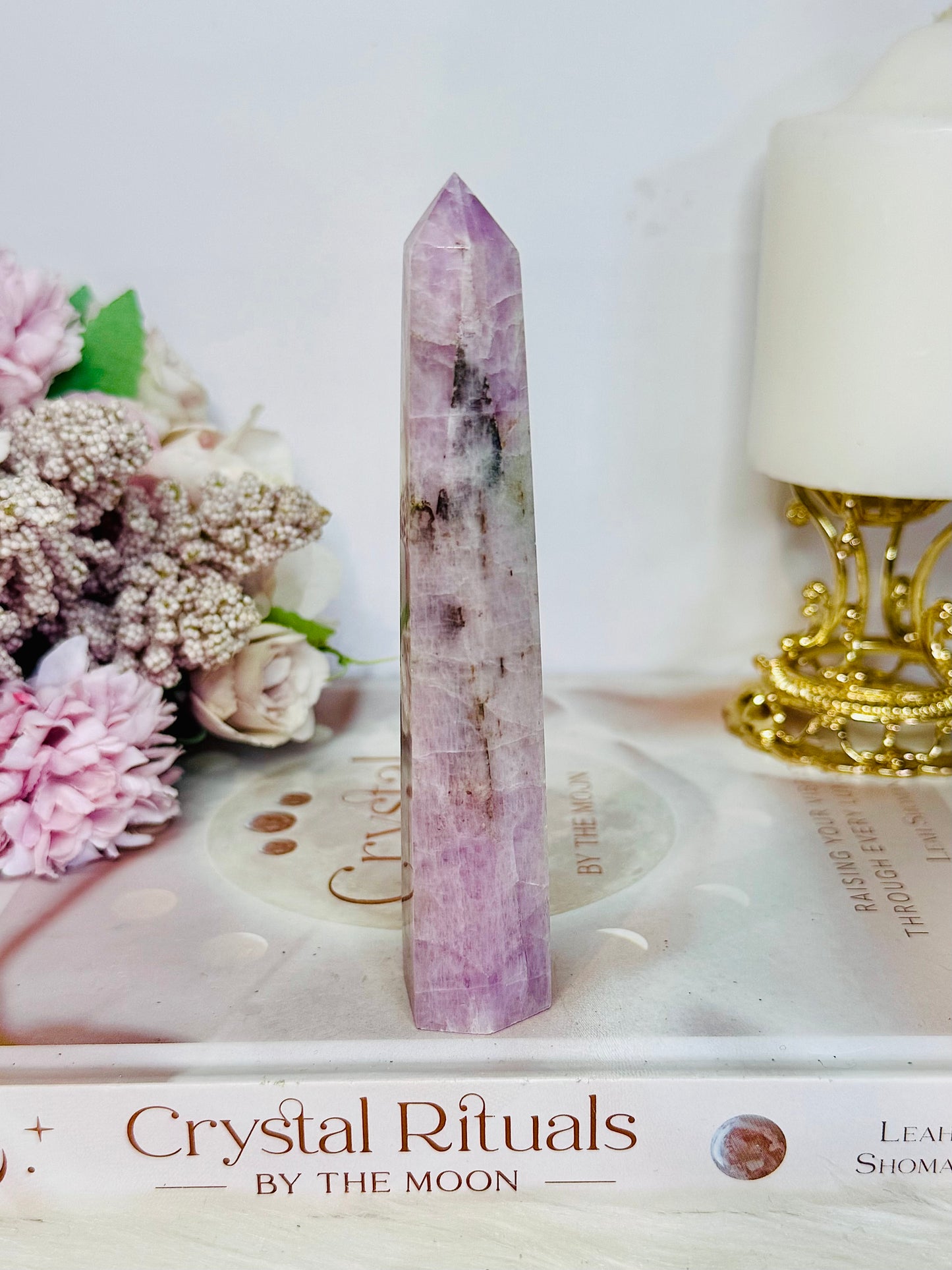 Promotes Relaxation & Peace ~ Beautiful Kunzite Tower 13cm