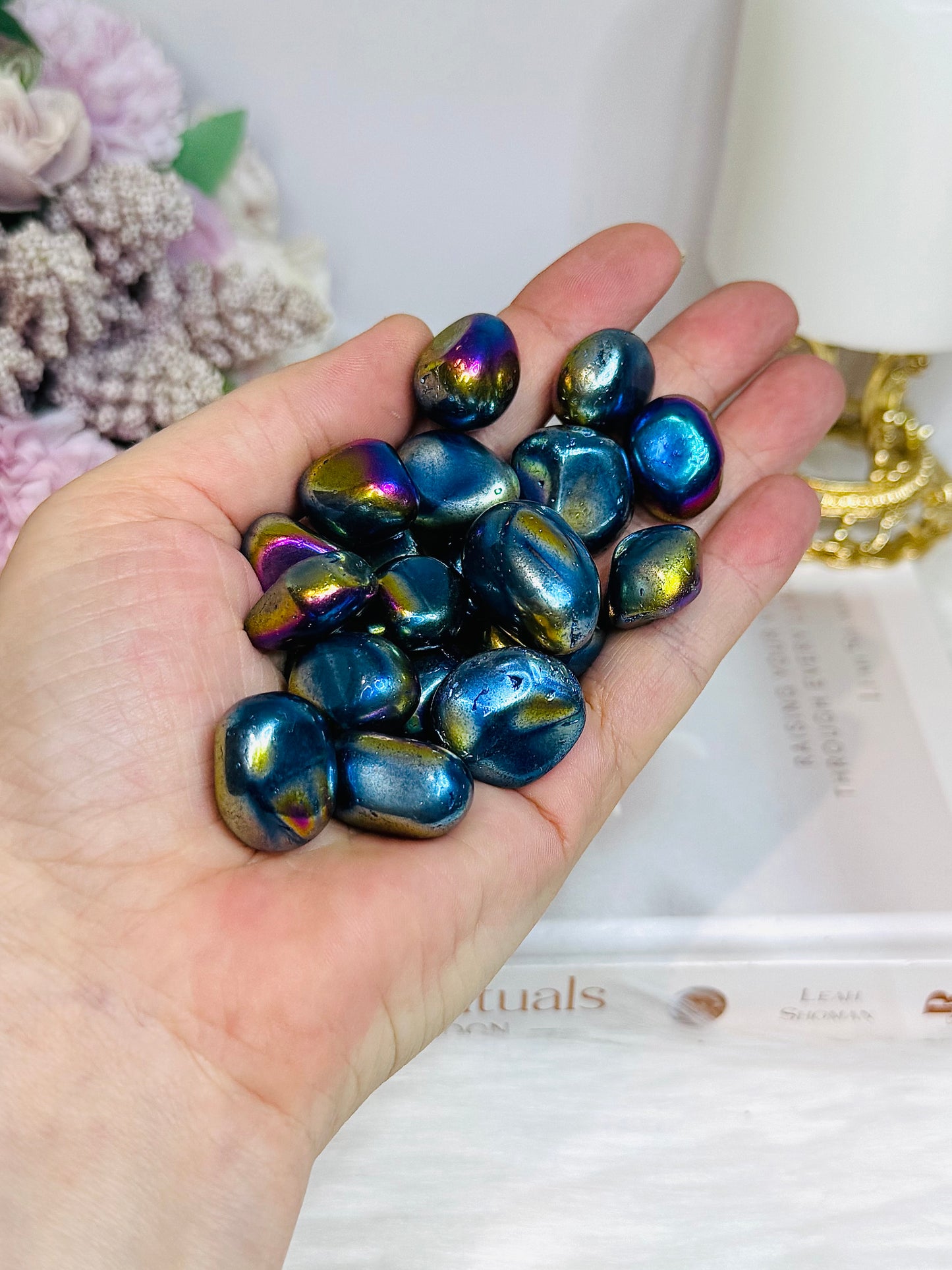 Titanium Aura Quartz Tumbles $3 each