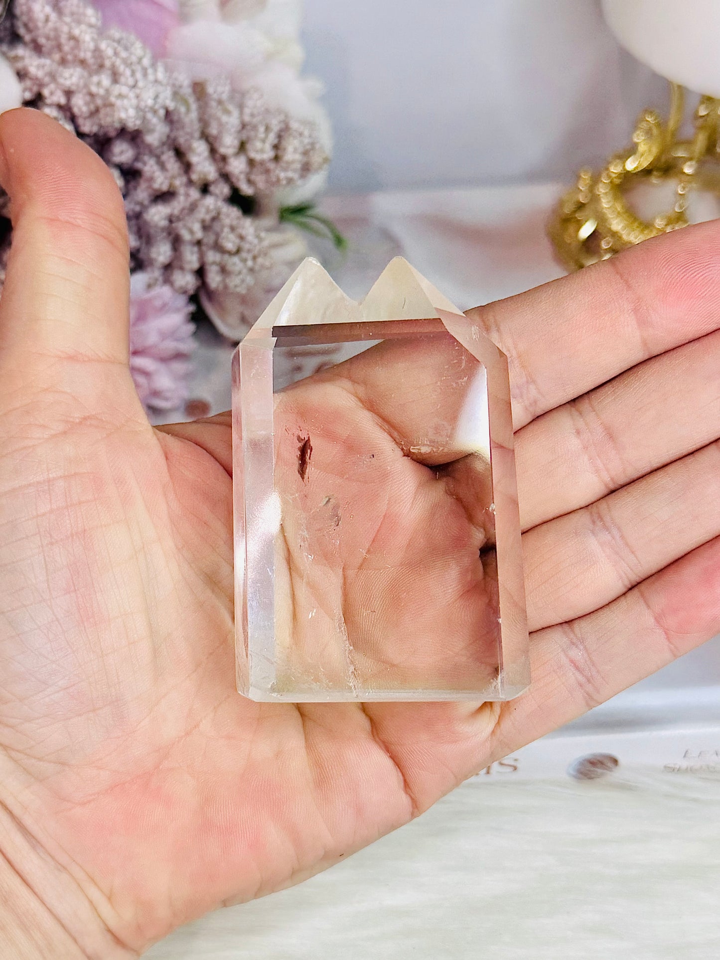 Beautiful Clear Quartz Double Tower 7cm