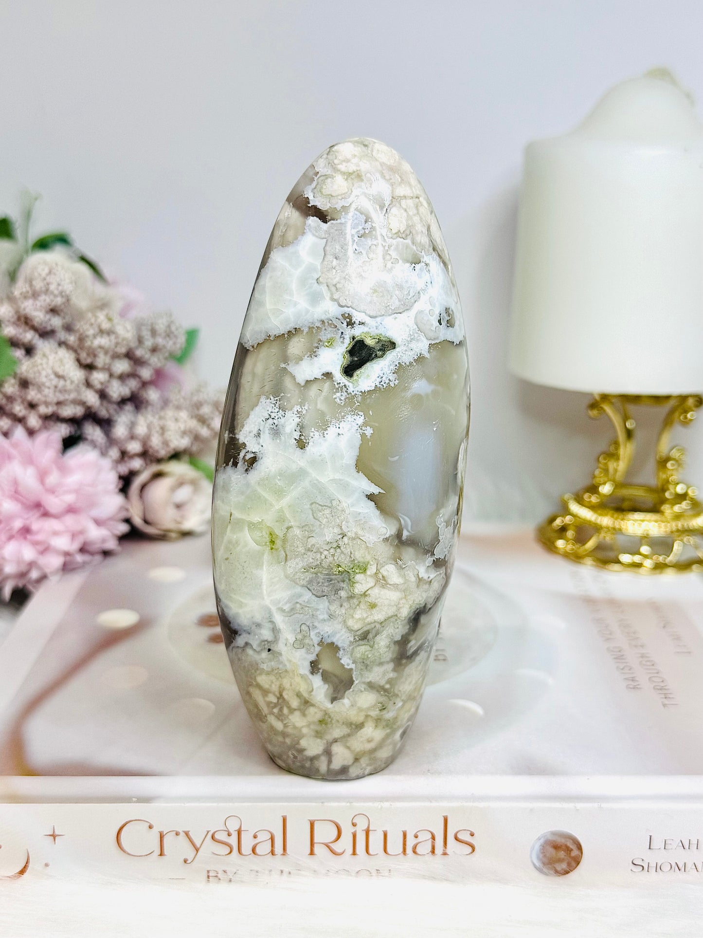 Large Flower Agate Freeform 13.5cm 472g