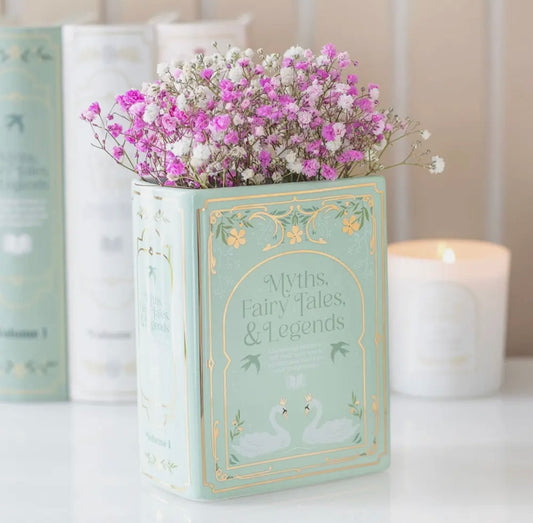 Green Book Shaped Vase 15cm