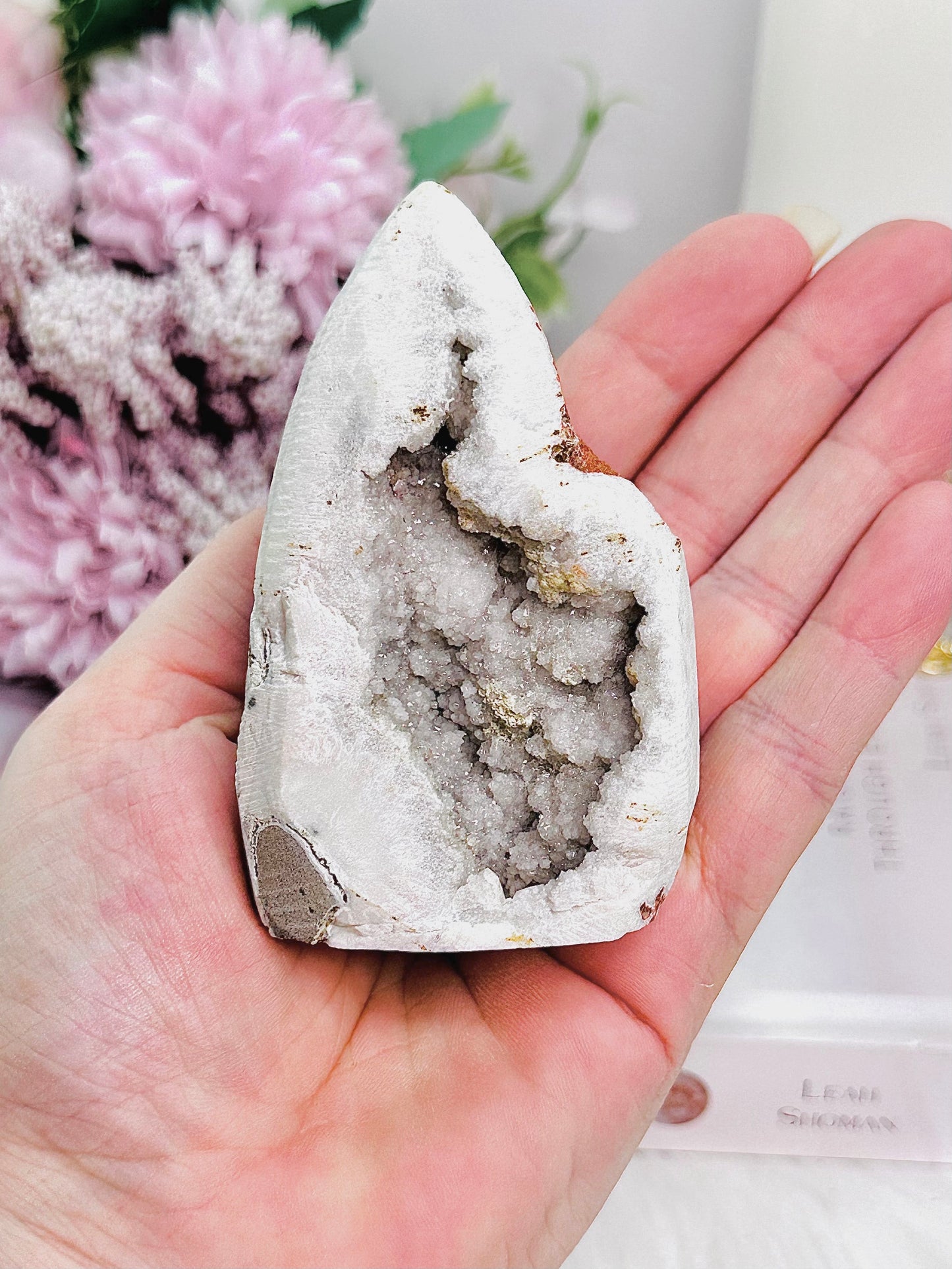 White Sugar Druzy Quartz Freeform 9cm 115grams