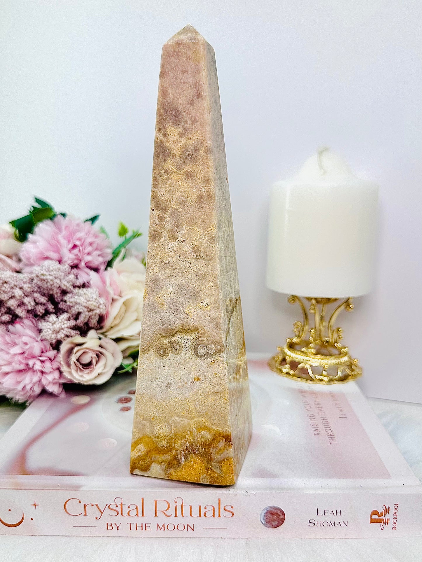 ⚜️ SALE ⚜️ Large 20cm 668gram Pink Amethyst Obelisk | Tower From Brazil