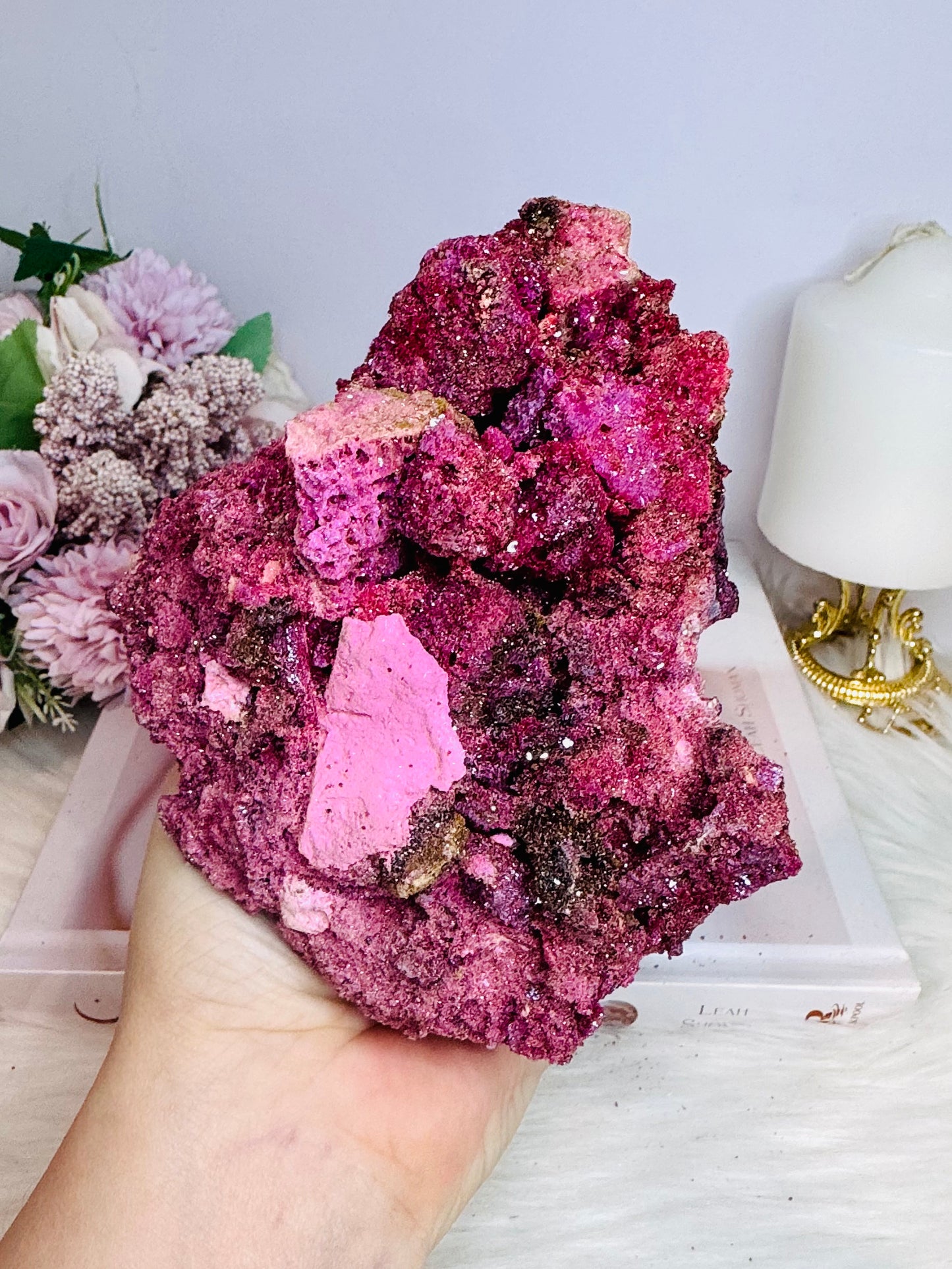 ⚜️ SALE ⚜️ Large Sparkling Honeycomb Ruby Specimen 989g (chemically identical to Natural Ruby)