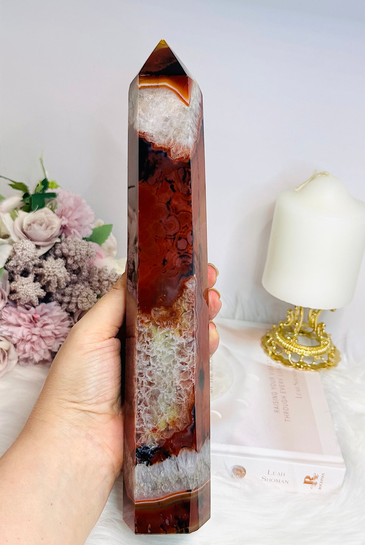 Huge Unique Carnelian Tower 28cm 1.08KG