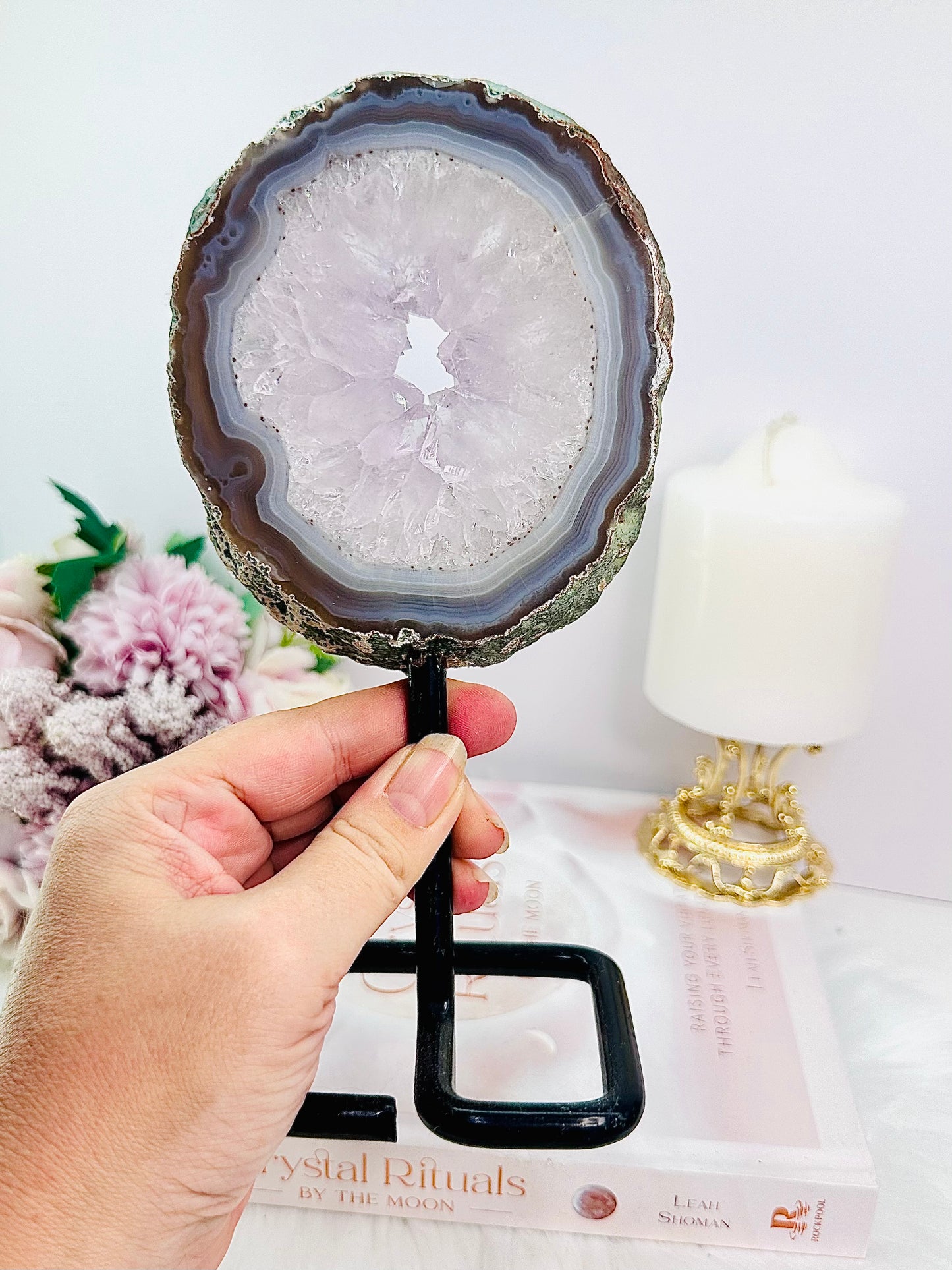 Large 20cm Agate Portal on Stand From Uruguay