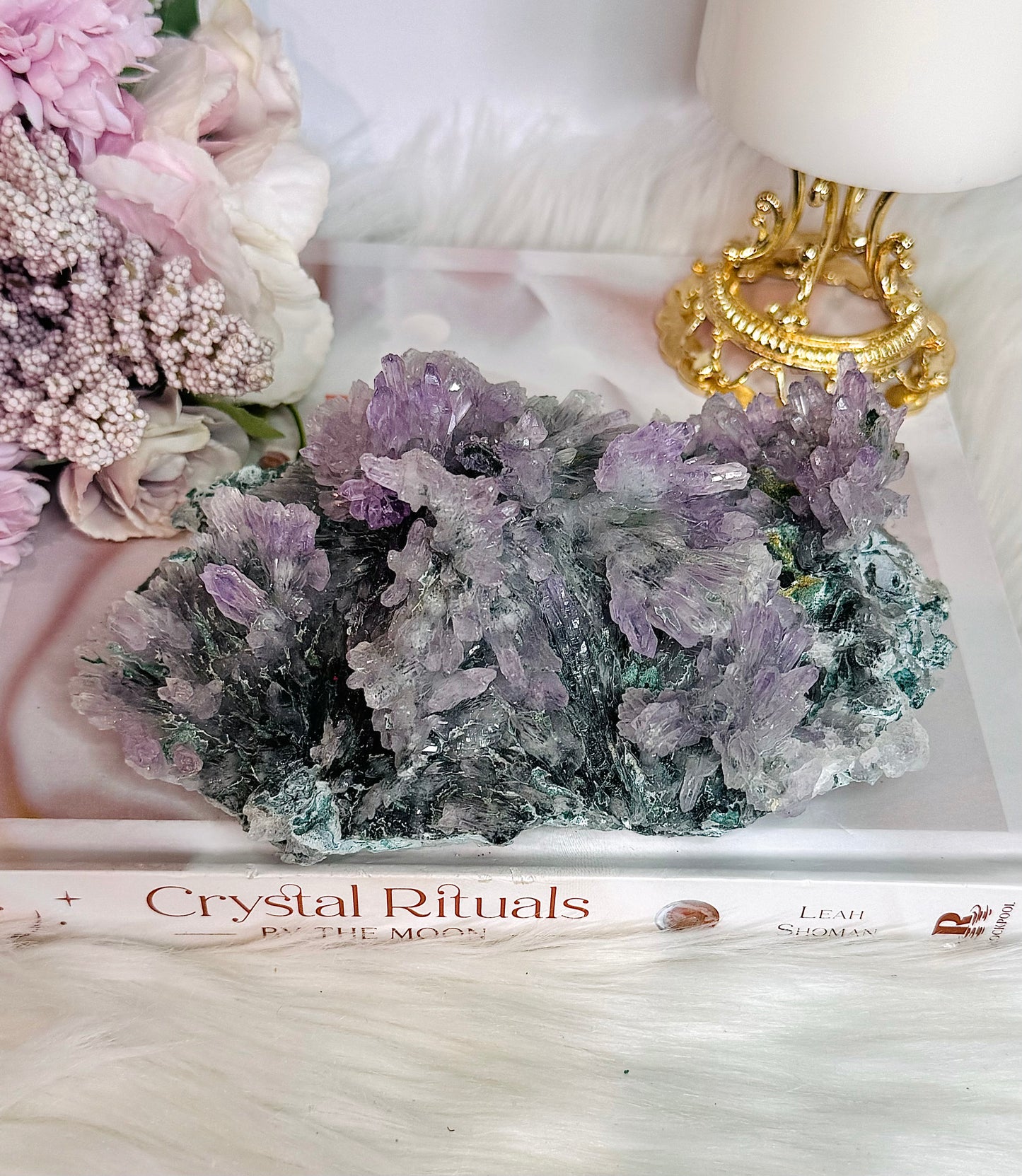 Natural Large Beautiful Zeolite | Flower Amethyst Specimen 16cm 540grams