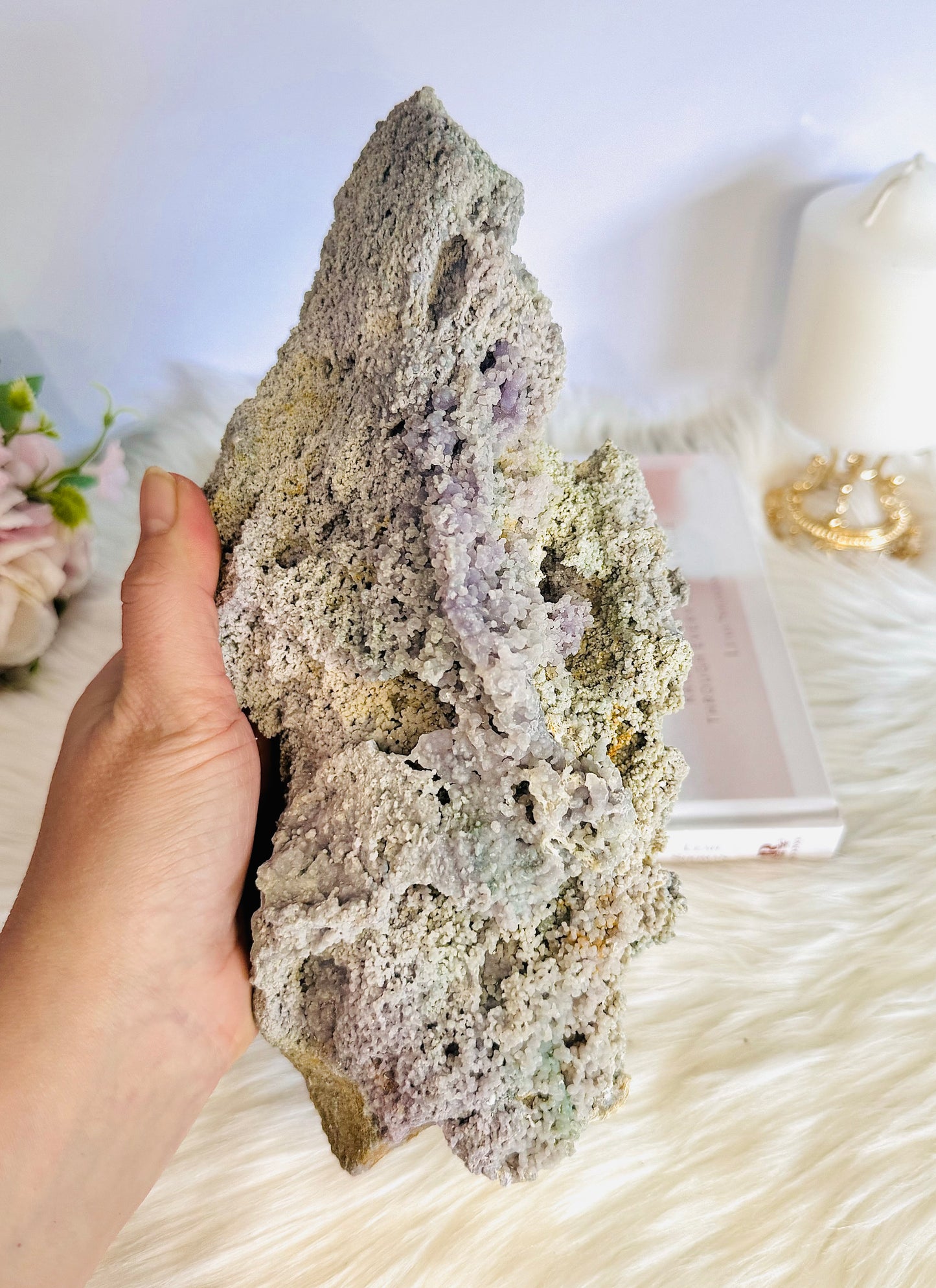 ⚜️ SALE ⚜️ Huge 26cm 2.15KG Natural Grape Agate | Purple Chalcedony Specimen