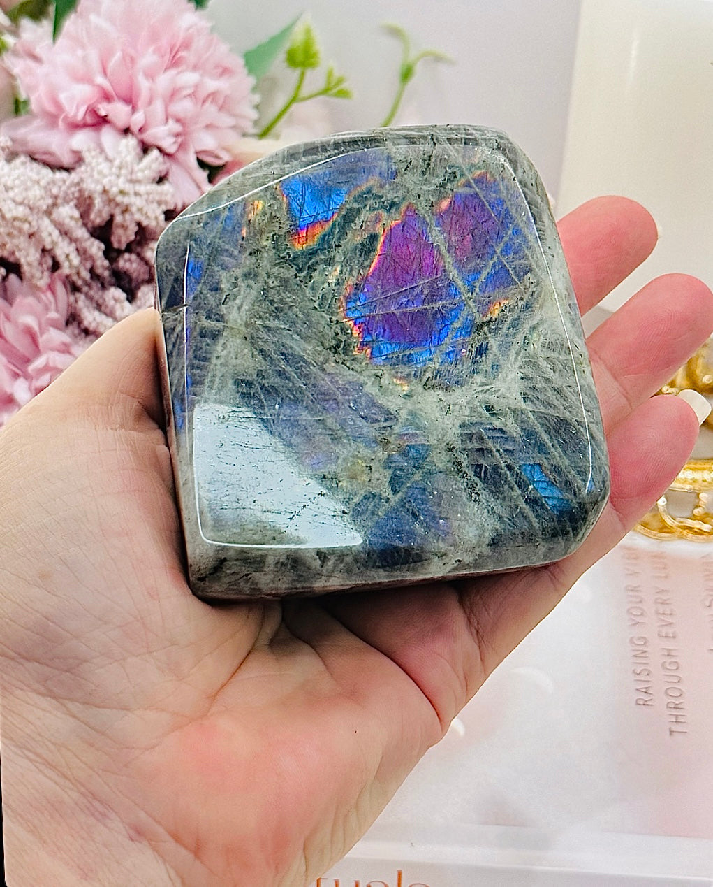 Chunky Labradorite Freeform with Colourful Flash 328grams