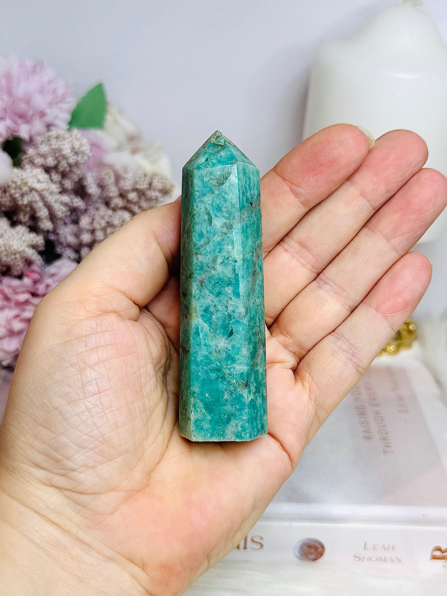 Smokey Amazonite Tower | Point 9cm