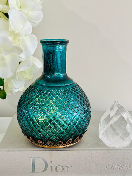 Glass Lantern Led Antique Mystique 18.5cm