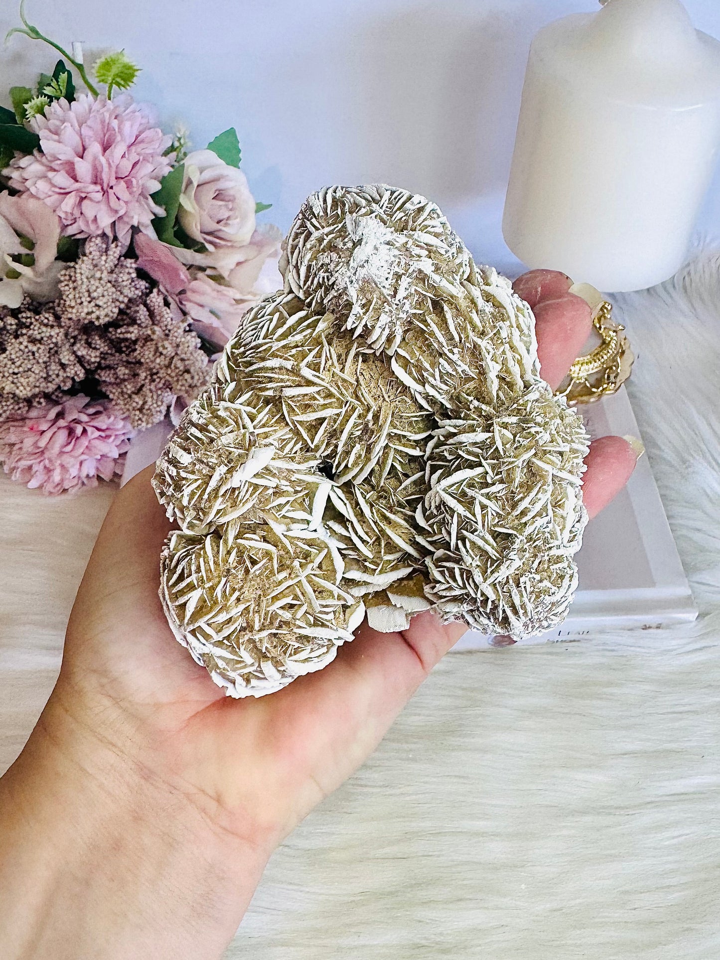 Natural Large Desert Rose Selenite Specimen 495grams