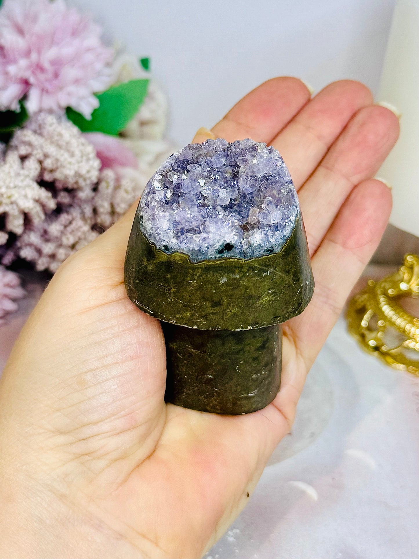 Amethyst Carved Mushroom 7.5cm