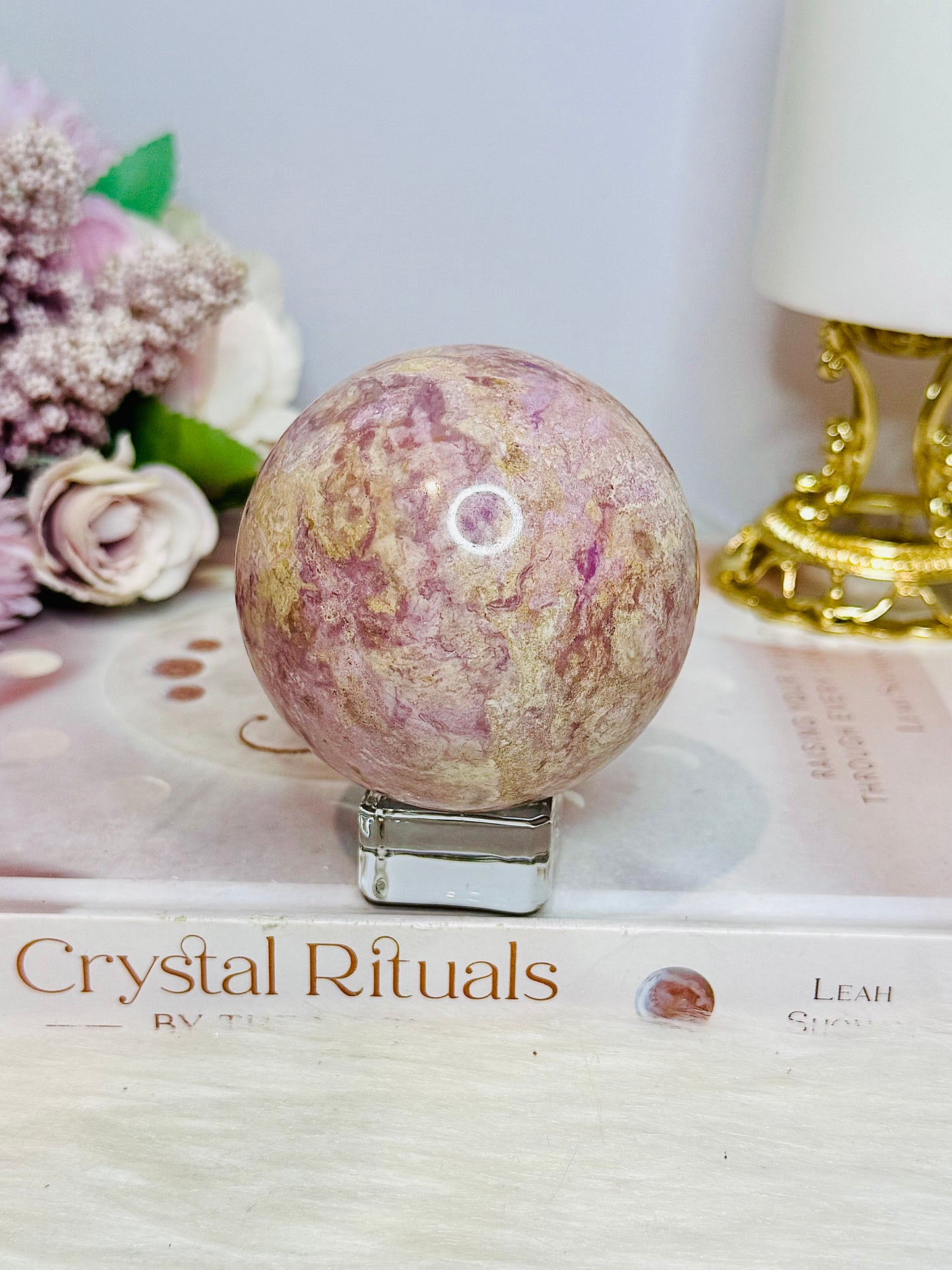 Rare Phosphosiderite Large Sphere On Stand 355g