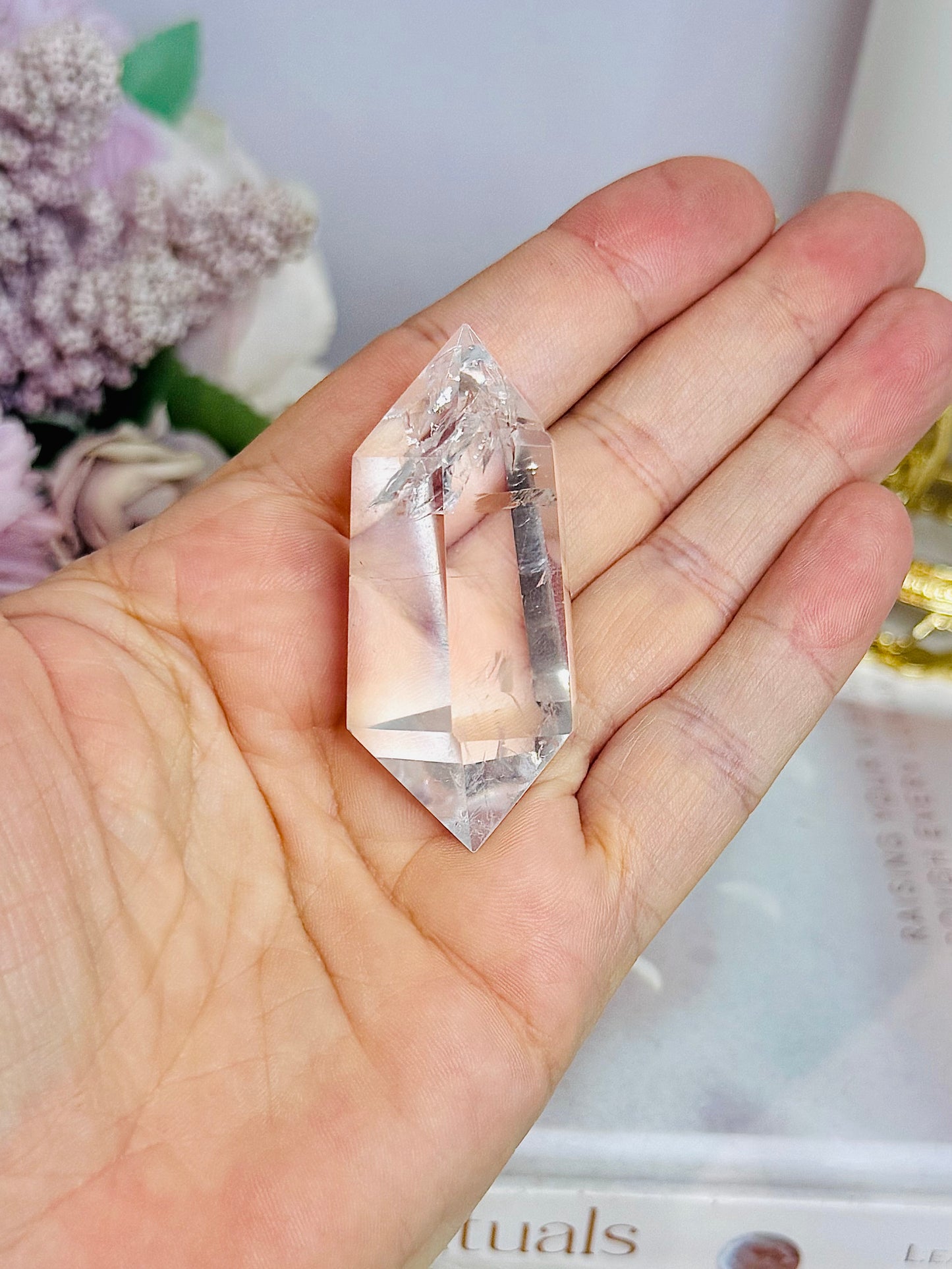 High Grade Clear Quartz Double Terminated Point 6cm