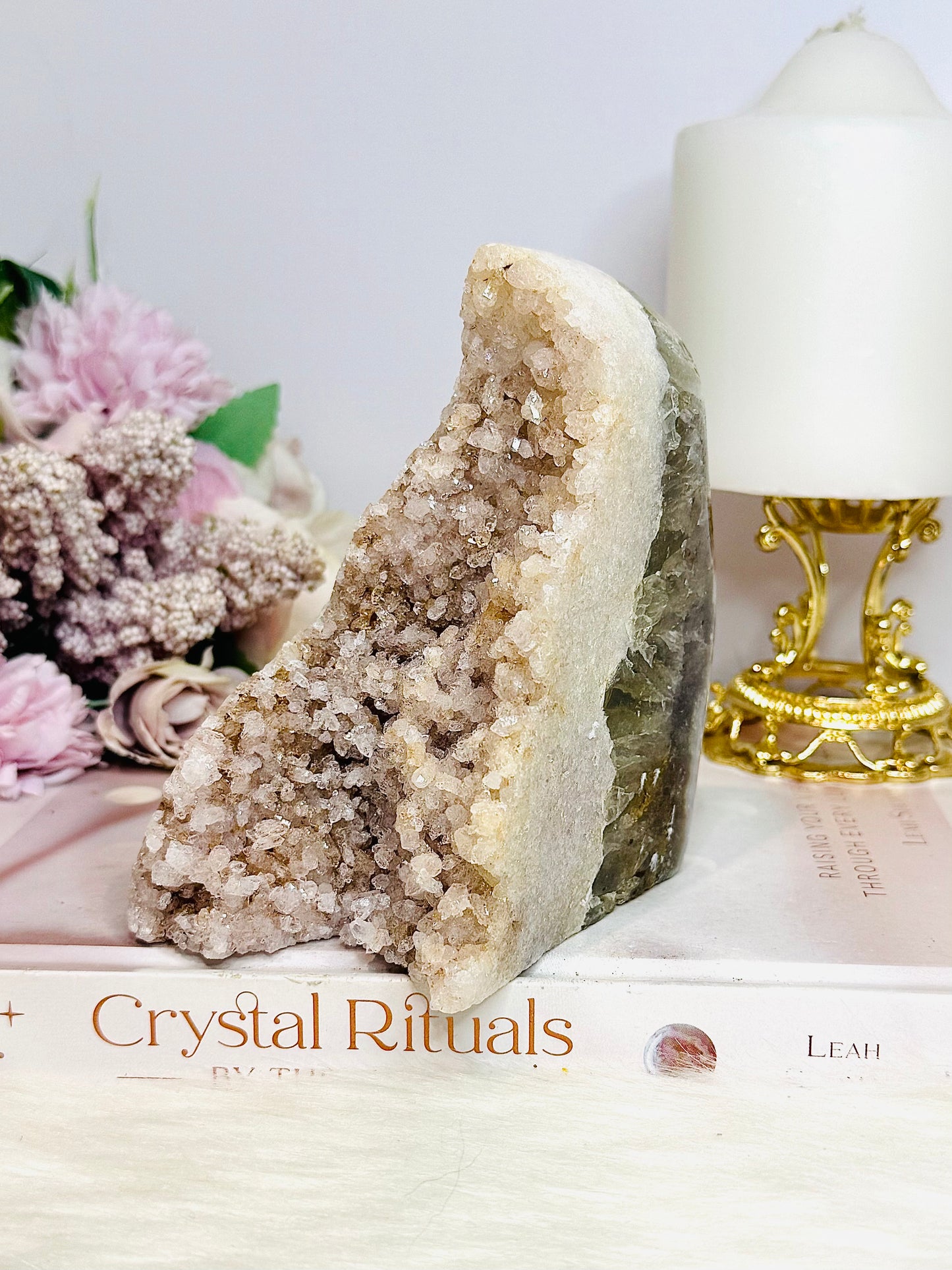 Pink Amethyst Sugar Druzy Freeform 12cm 745g