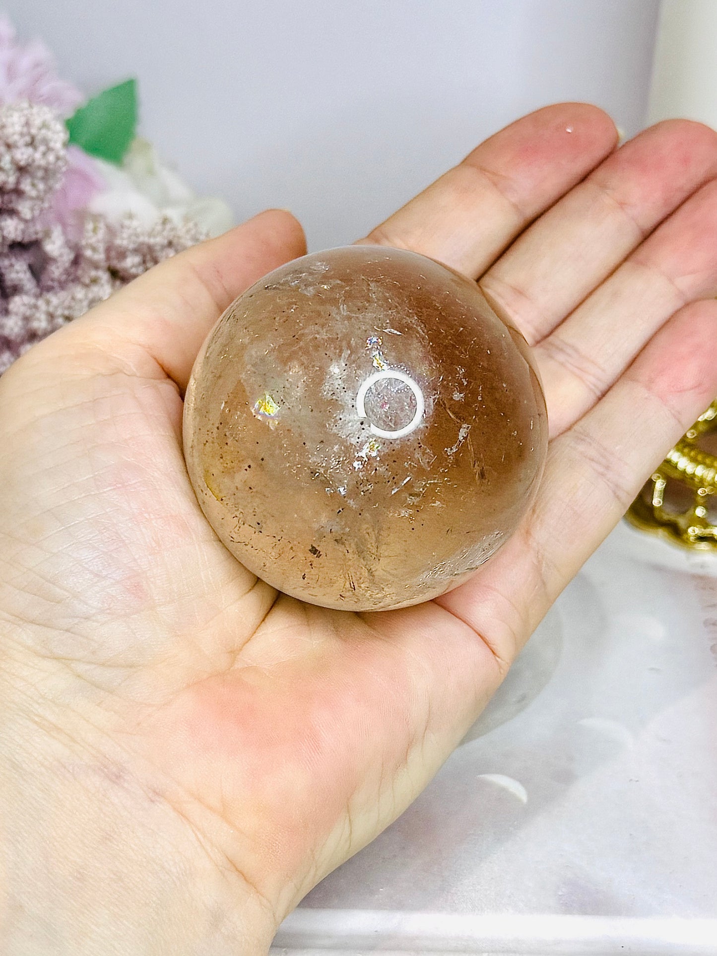 Smokey Quartz Sphere On Stand 242g
