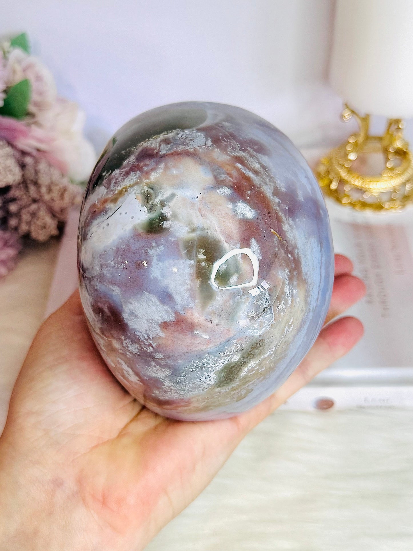 Huge High Grade Ocean Jasper Carved Skull 1.6KG