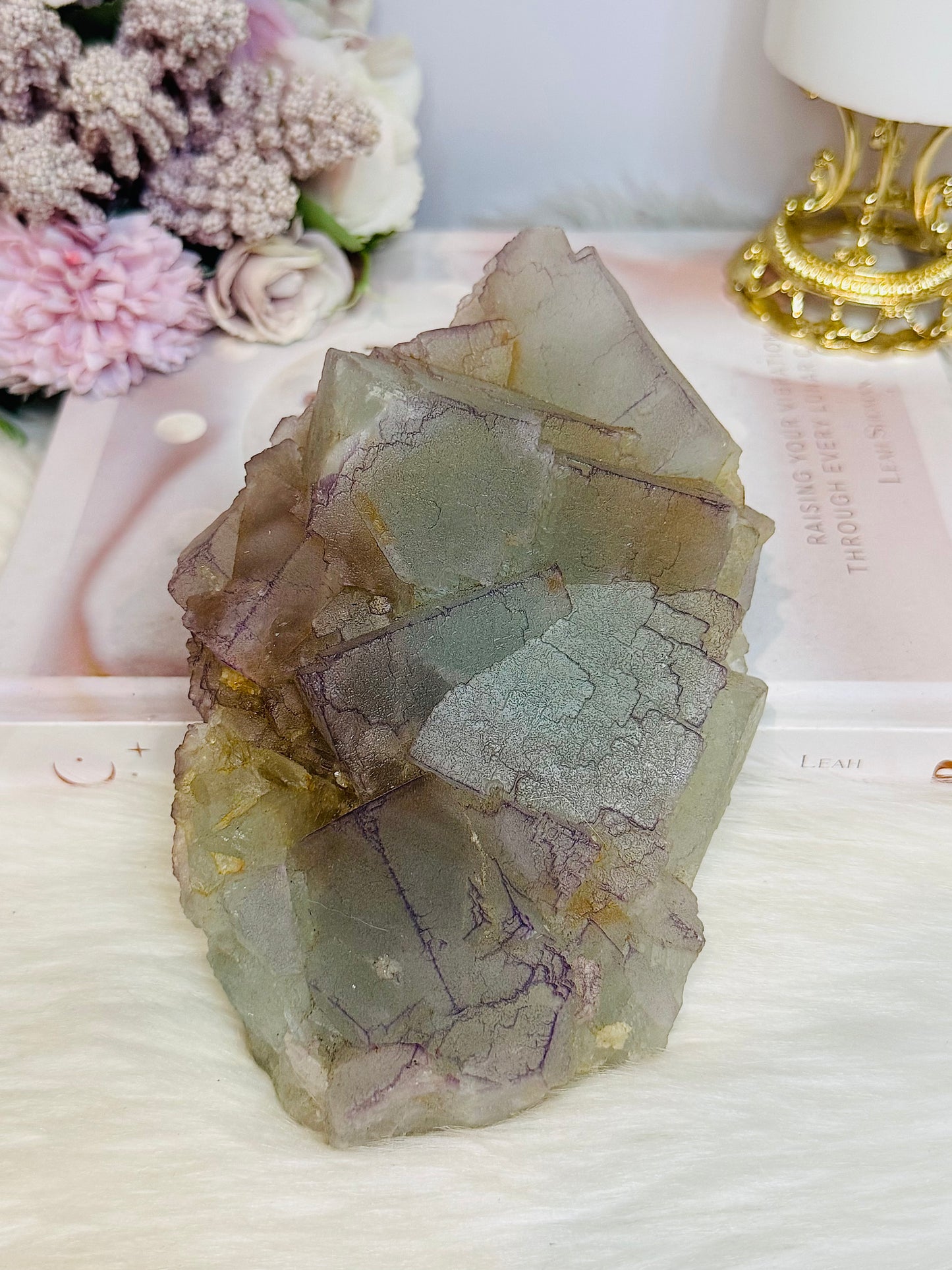 Rare Pastel Cubed Fluorite Specimen 16cm 1.1KG