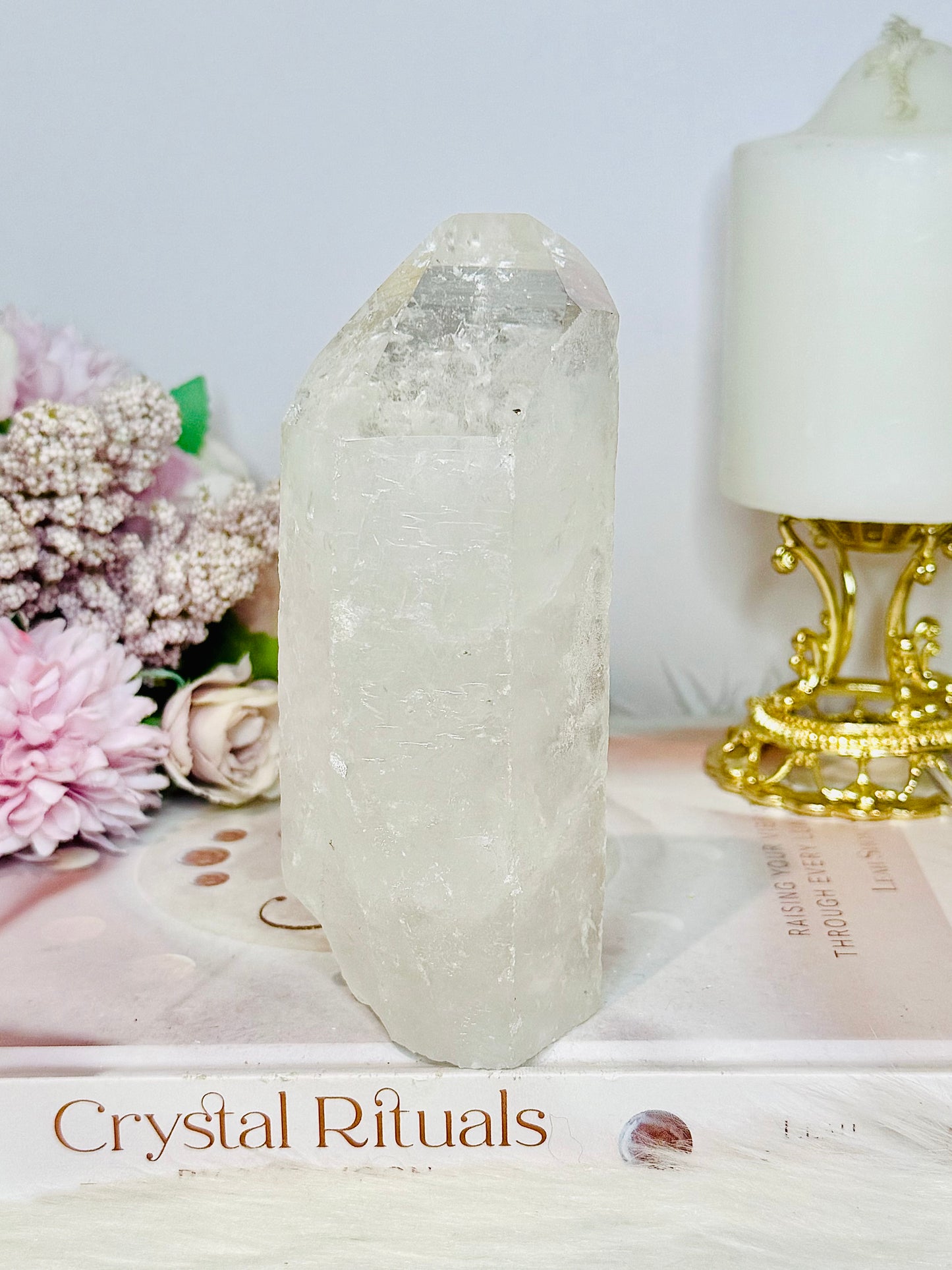 Natural Large Clear Quartz Tower From Brazil 13cm 502g