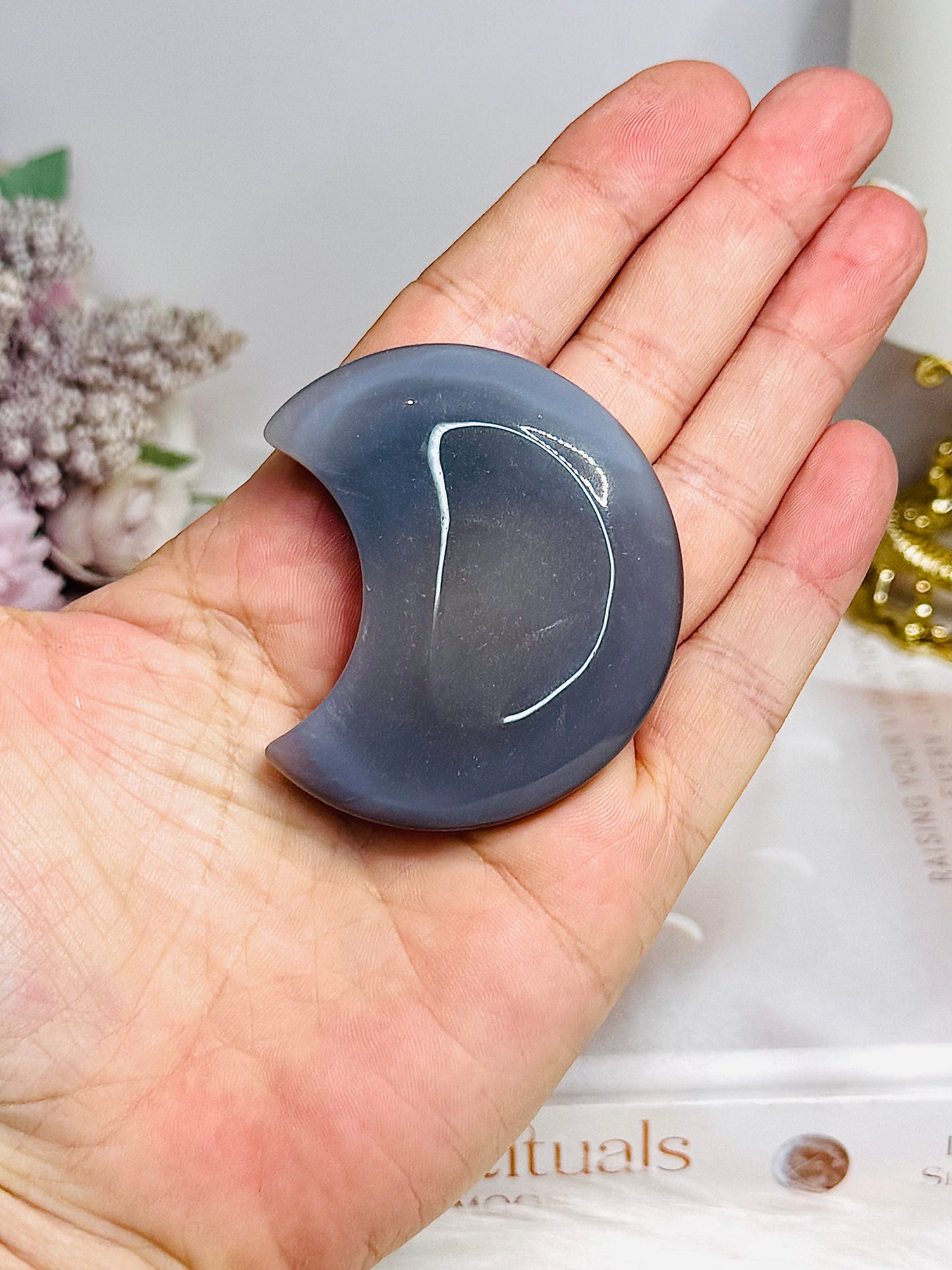 Druzy Agate Moon 6cm