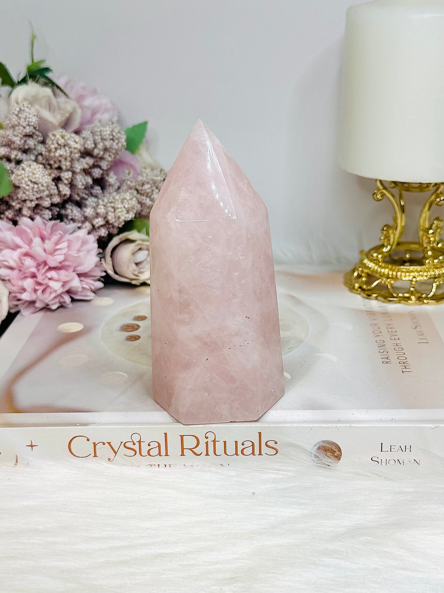 Chunky Rose Quartz Tower 11cm 340g