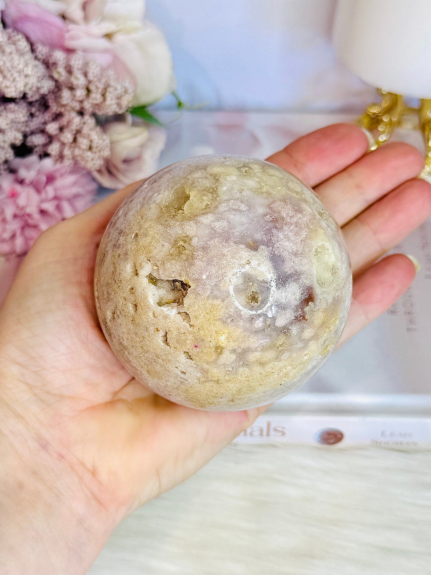 Large Pink Amethyst Sphere on Stand From Brazil 8cm 538grams