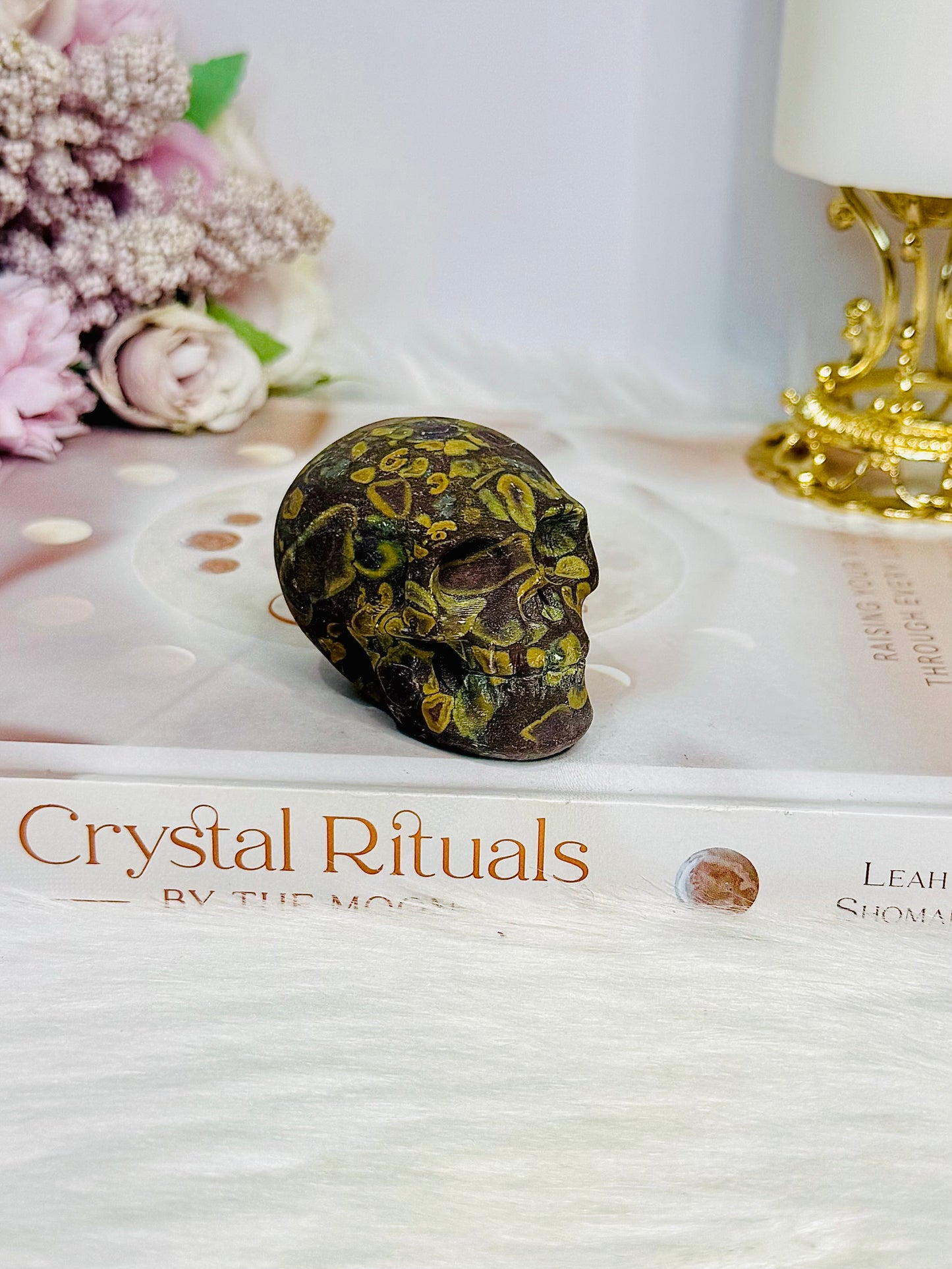 Fruit Jasper Carved Skull 6cm