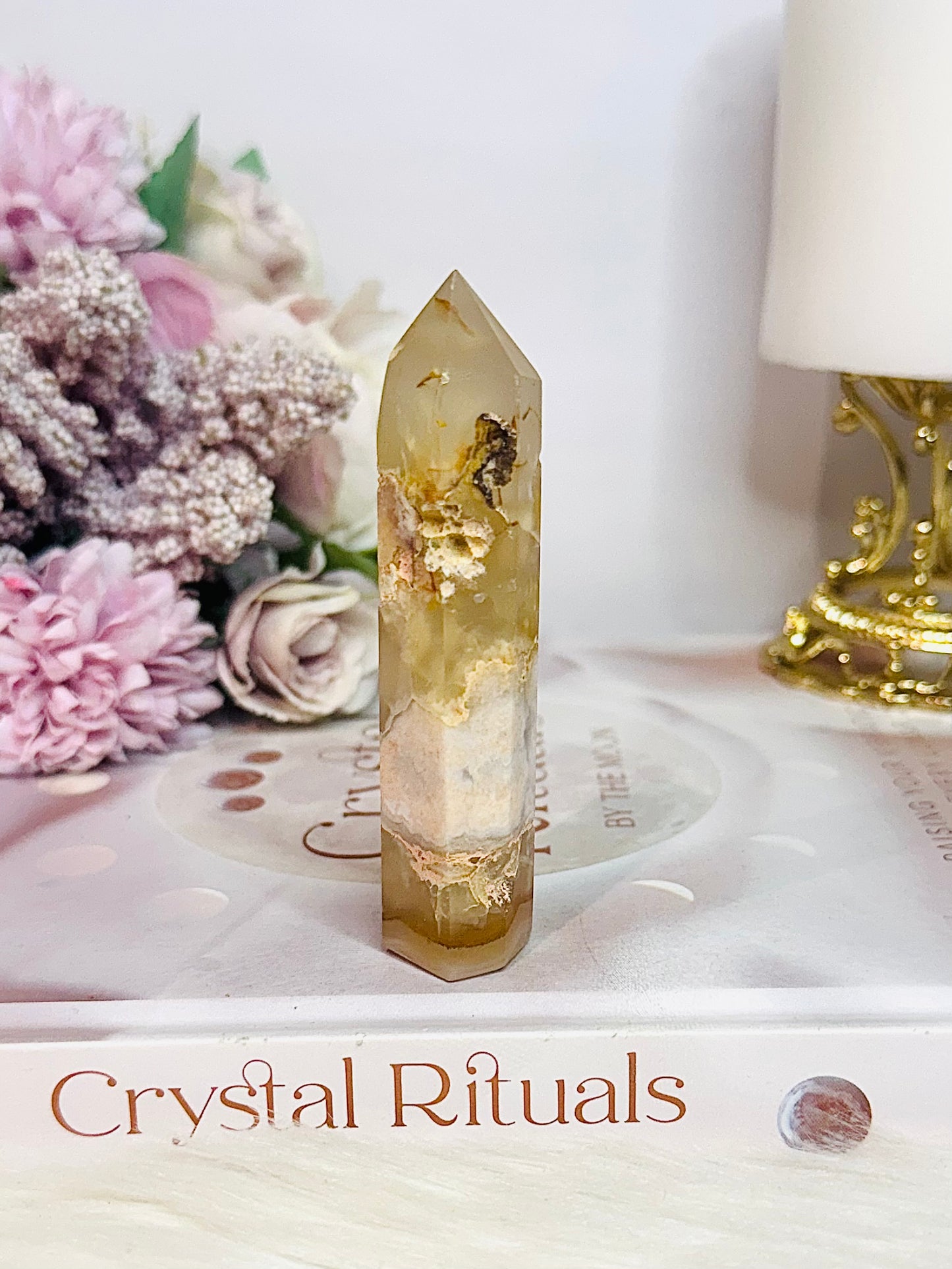 Druzy Flower Agate Tower | Point 9cm
