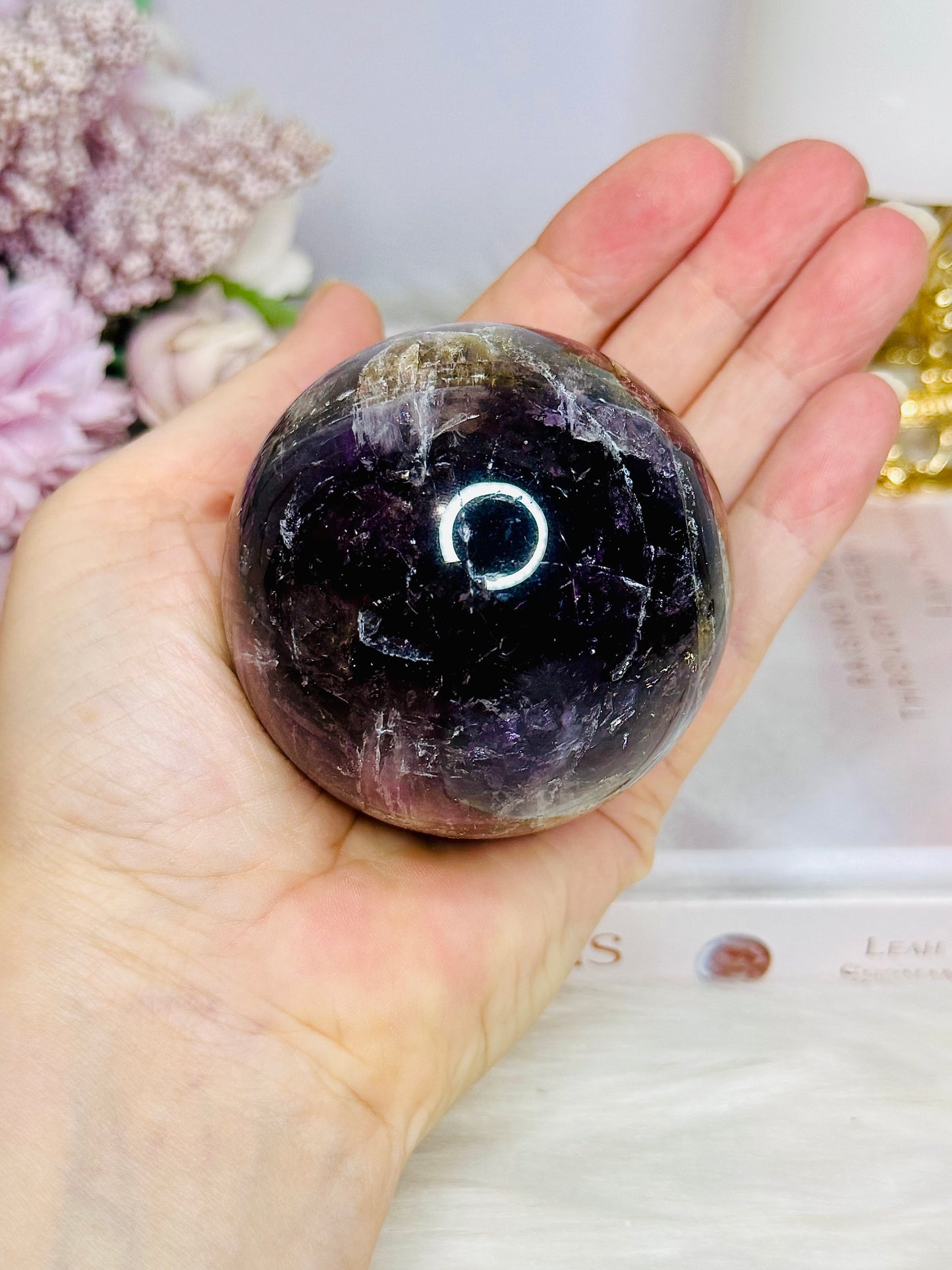 Rare Super Seven Sphere on Stand From Brazil Large 355g