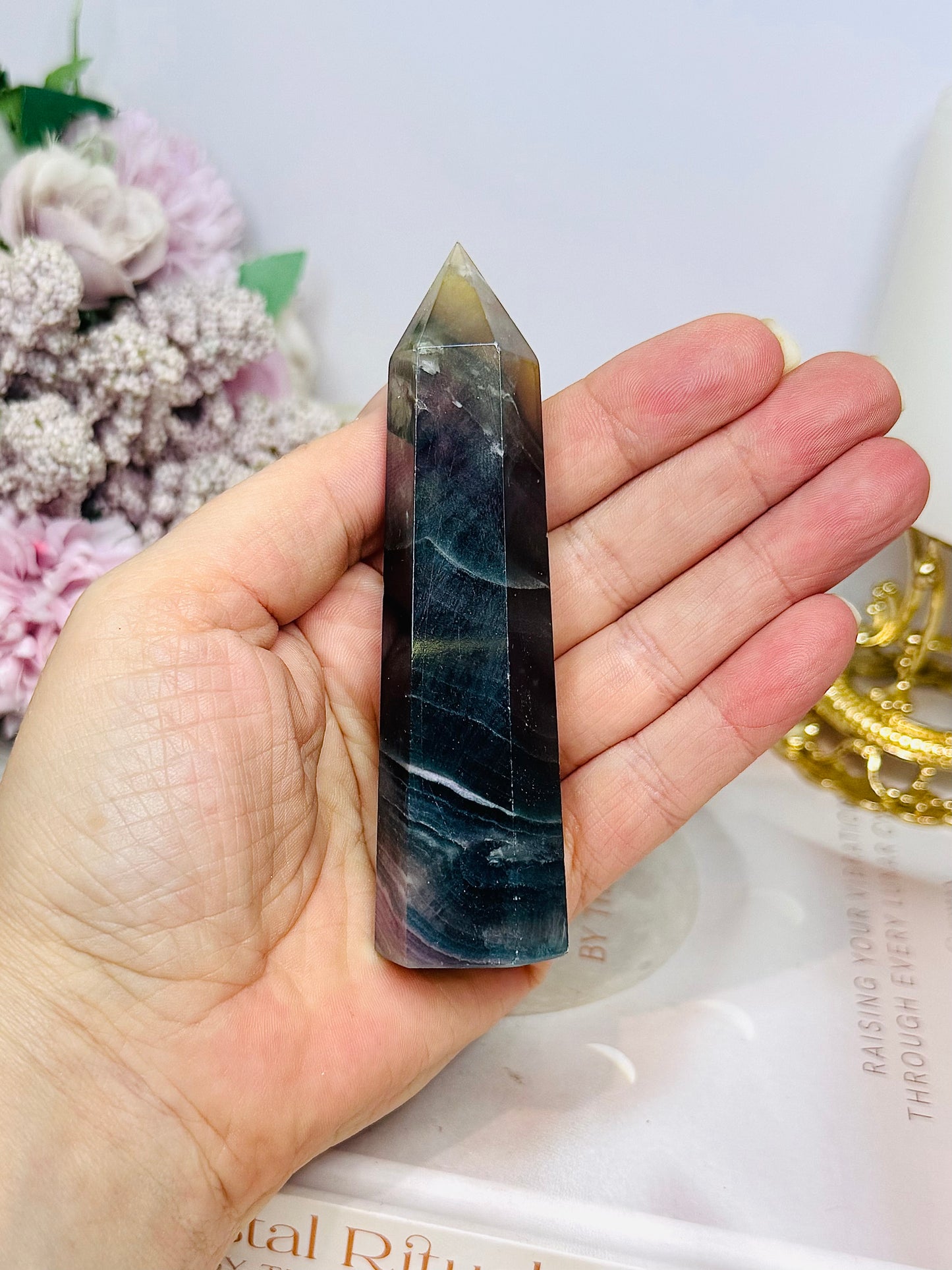 Rainbow Fluorite Tower 10.5cm