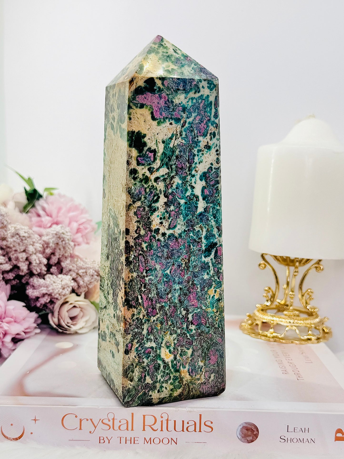 The Most INCREDIBLE Huge Natural Ruby In Fuchsite (UV Reactive) Tower | Generator 18.5cm 1.4KG ~ A True Collectors Piece