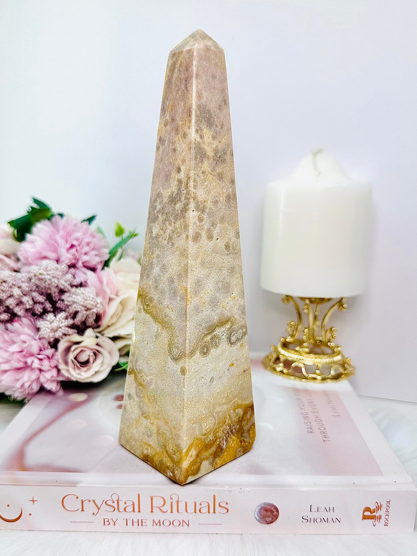 ⚜️ SALE ⚜️ Large 20cm 668gram Pink Amethyst Obelisk | Tower From Brazil