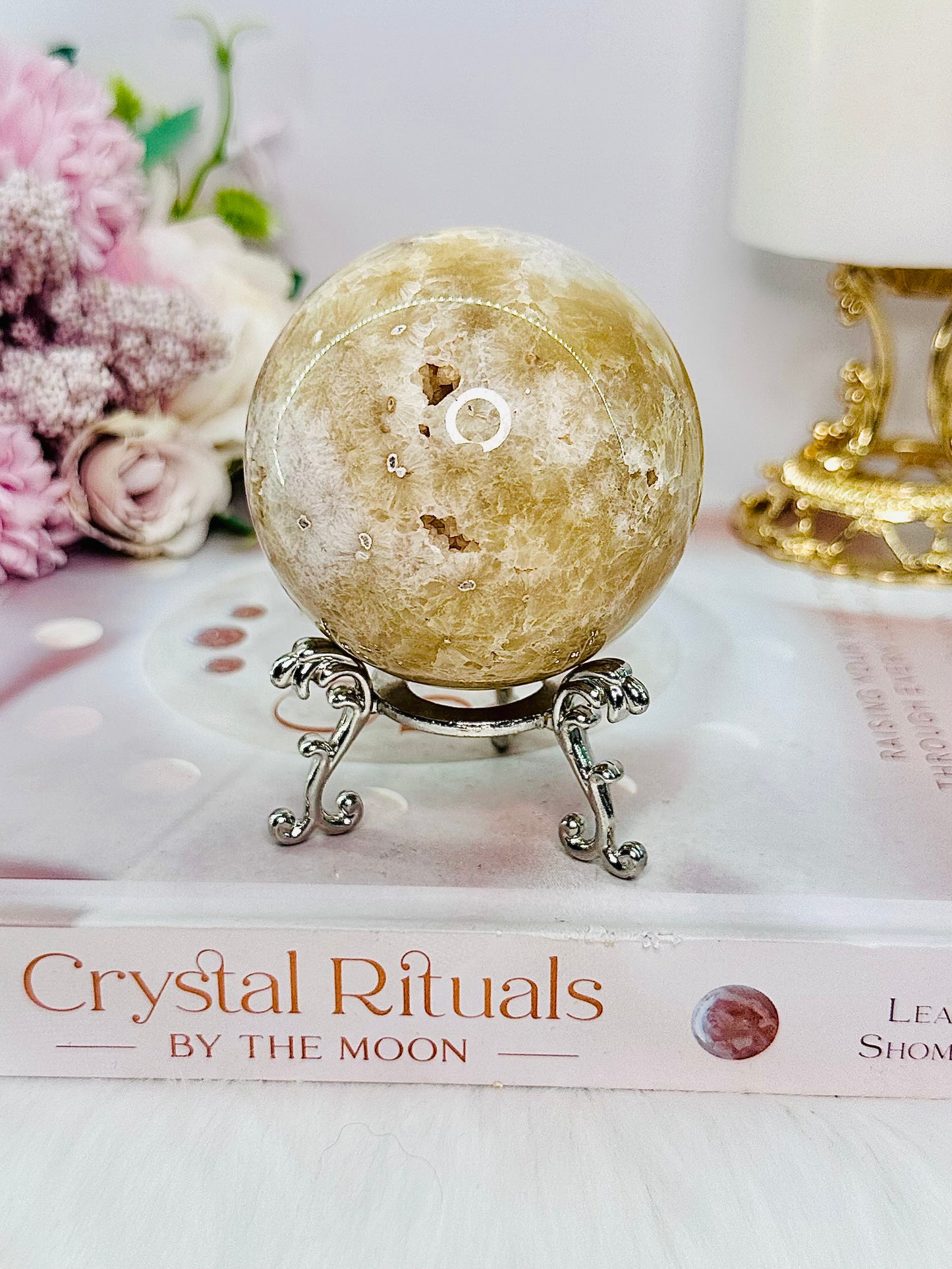 ⚜️ SALE ⚜️ Beautiful 329gram Druzy Pink Amethyst Sphere on Stand From Brazil