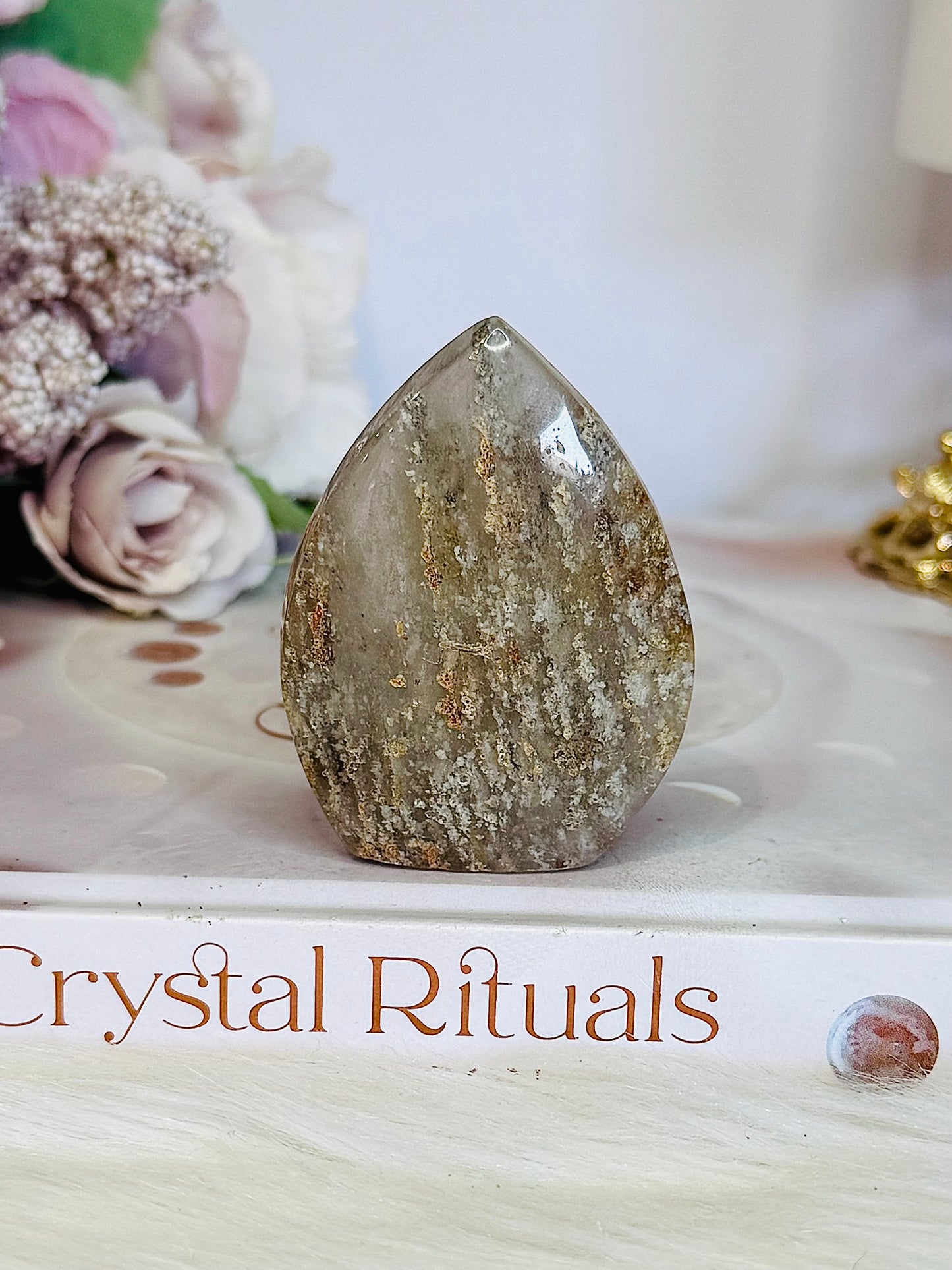 Natural 6.5cm Thousand Layer Crystal Carved Flame | Freeform