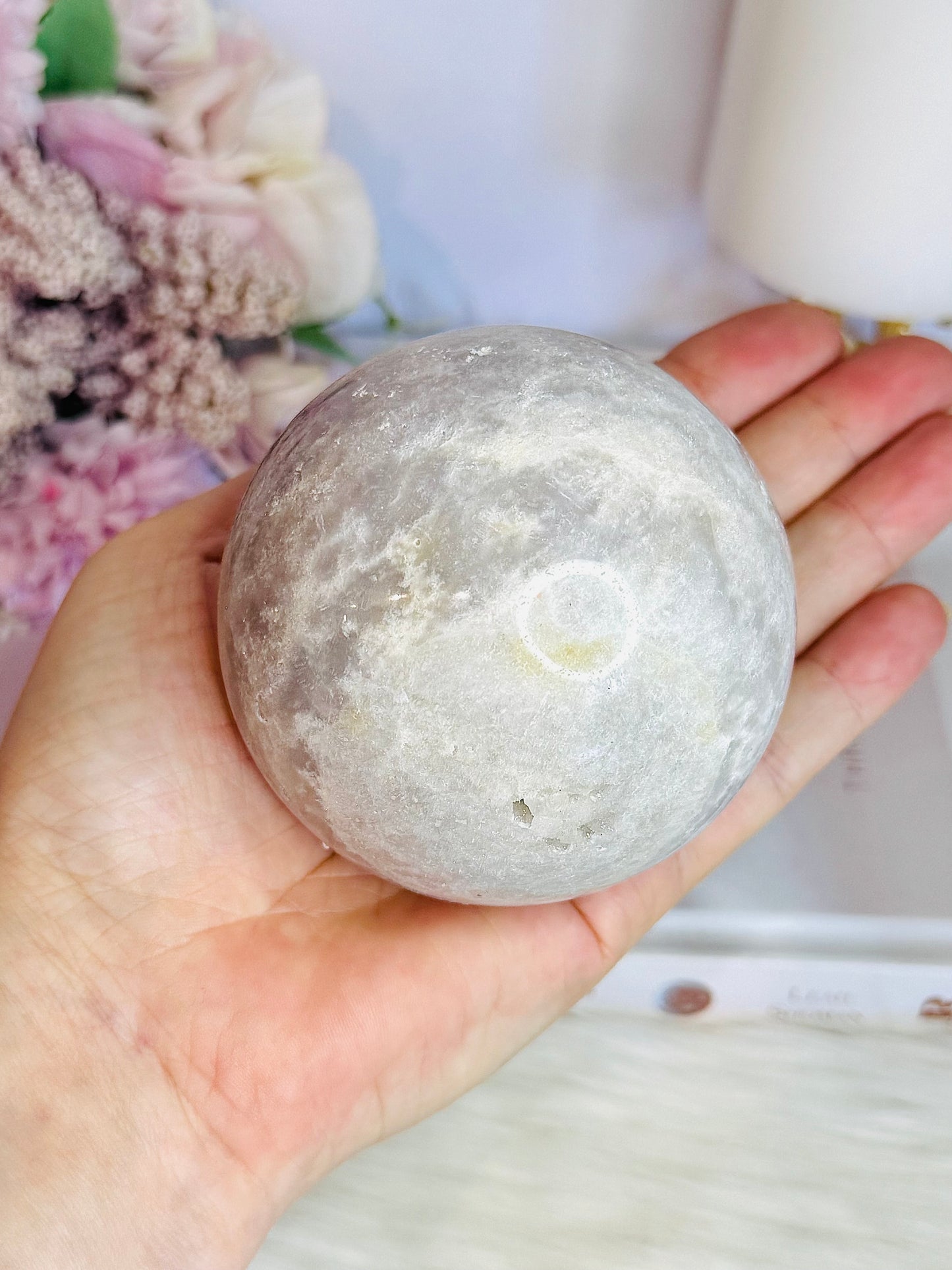 Large Pink Amethyst Sphere on Stand From Brazil 8cm 538grams