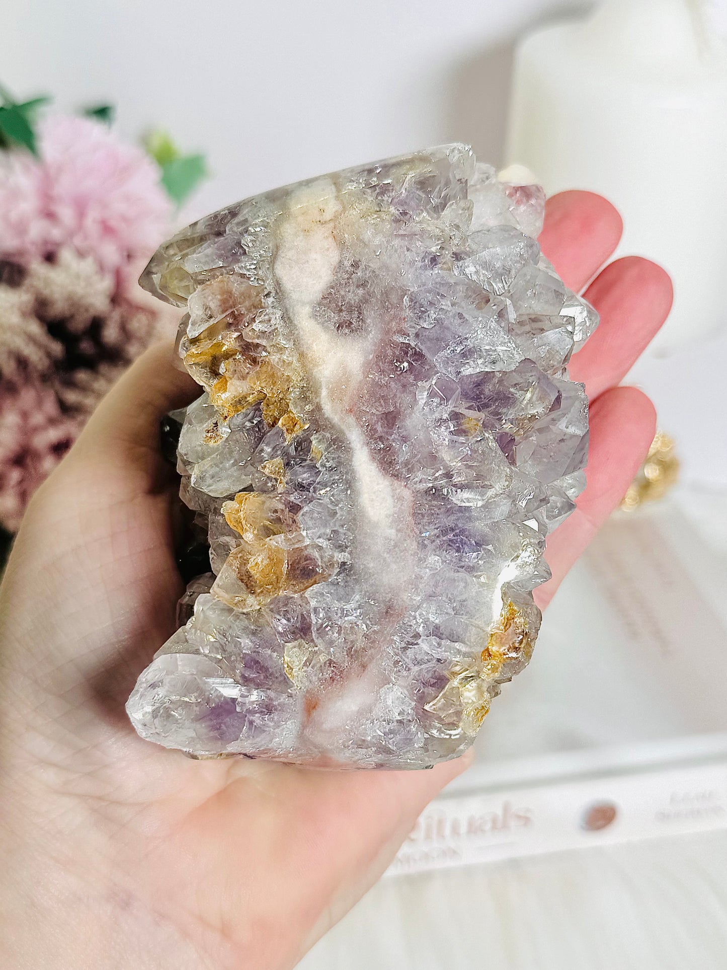 Classy & Fabulous Large 542gram Natural Druzy Pink Amethyst Freeform