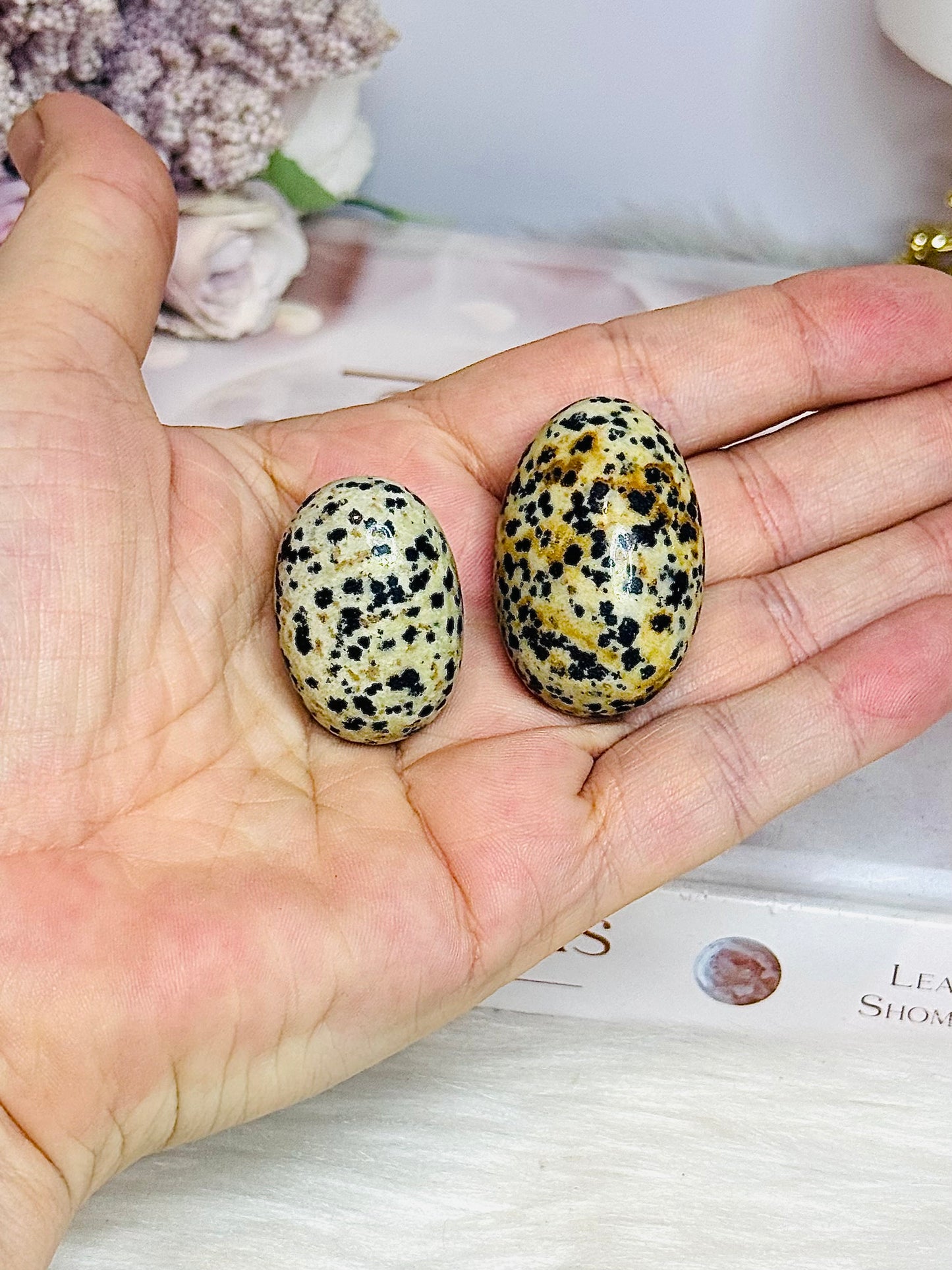 Set of 2 Dalmation Jasper Tumbles