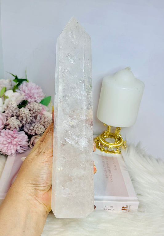 High Grade Clear Quartz Large Tower 24cm